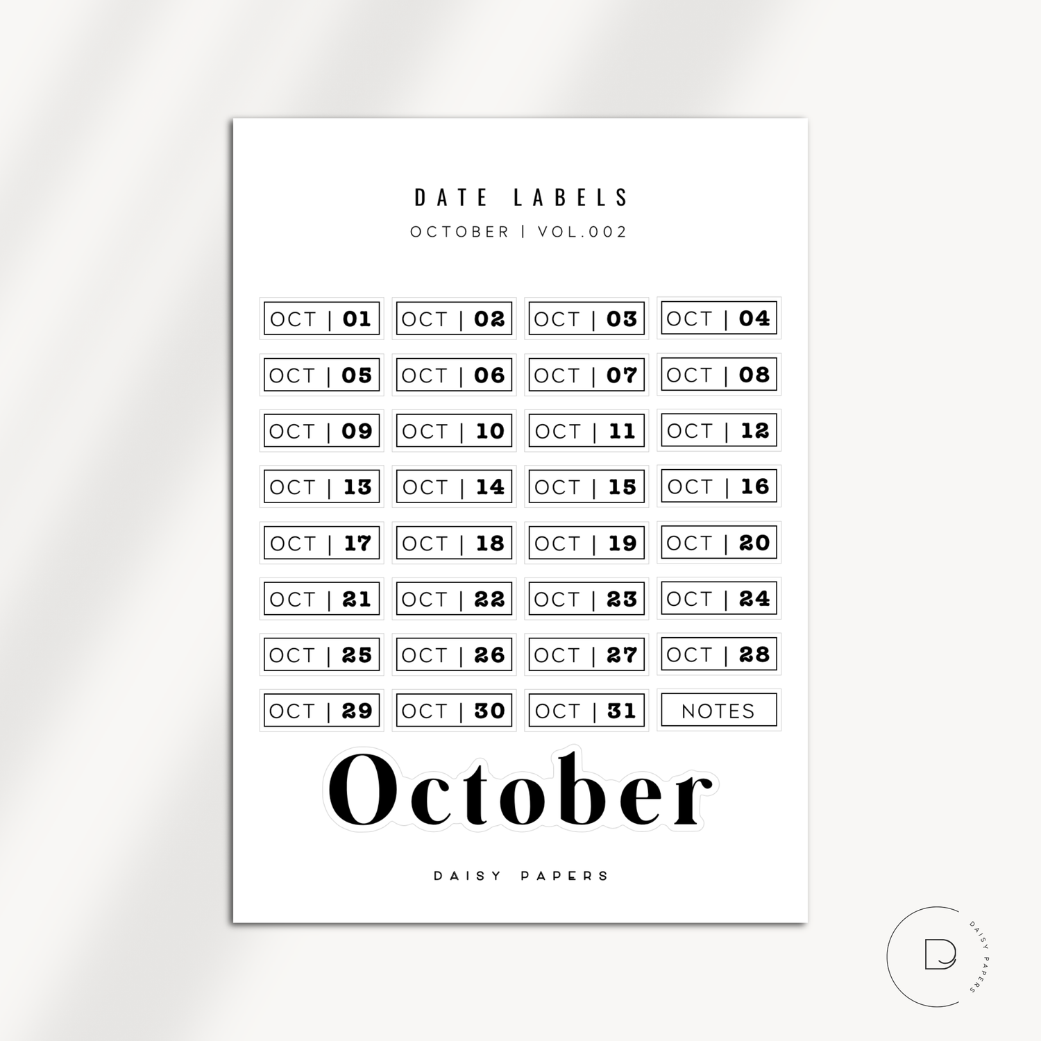Date Labels - Vol. 002