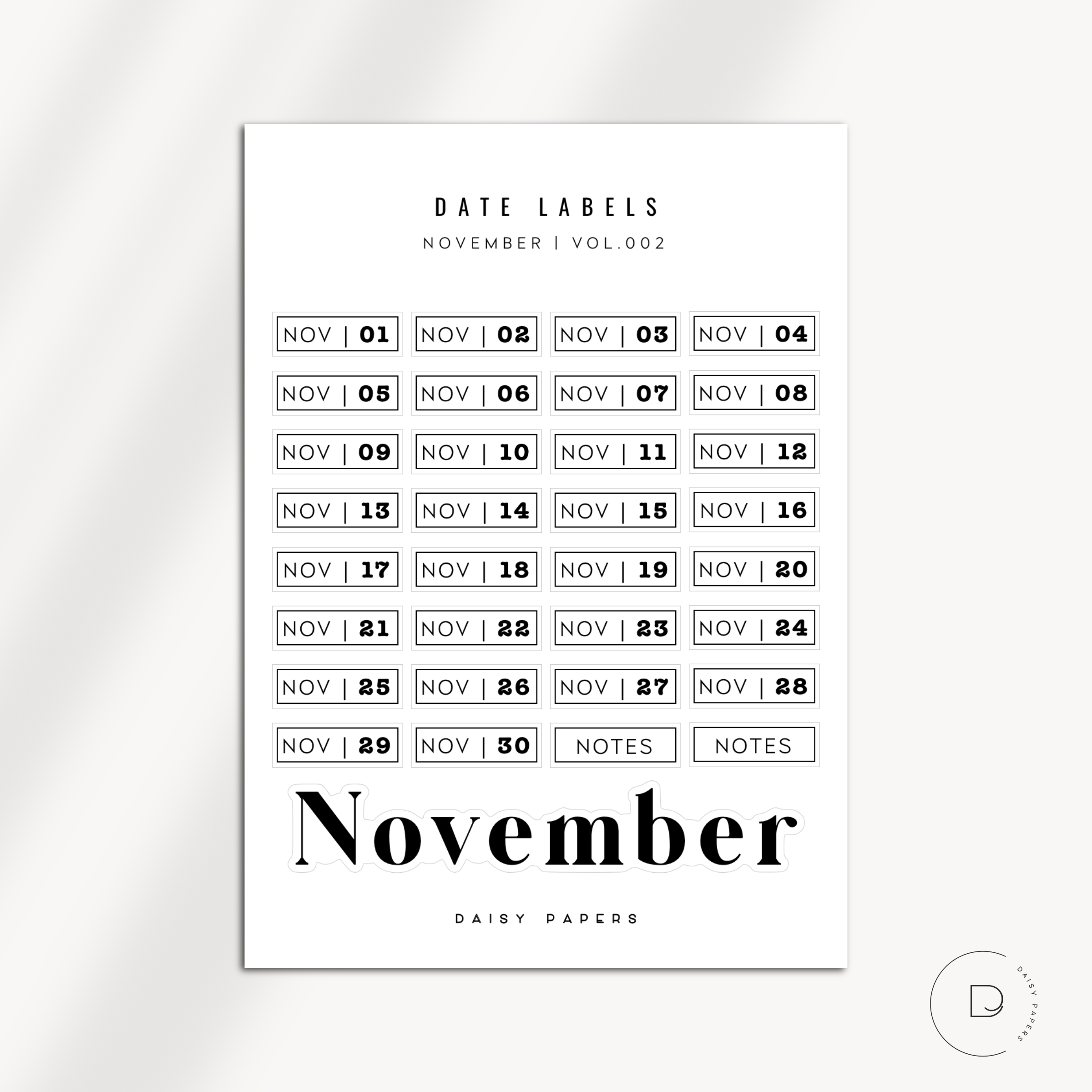 Date Labels - Vol. 002