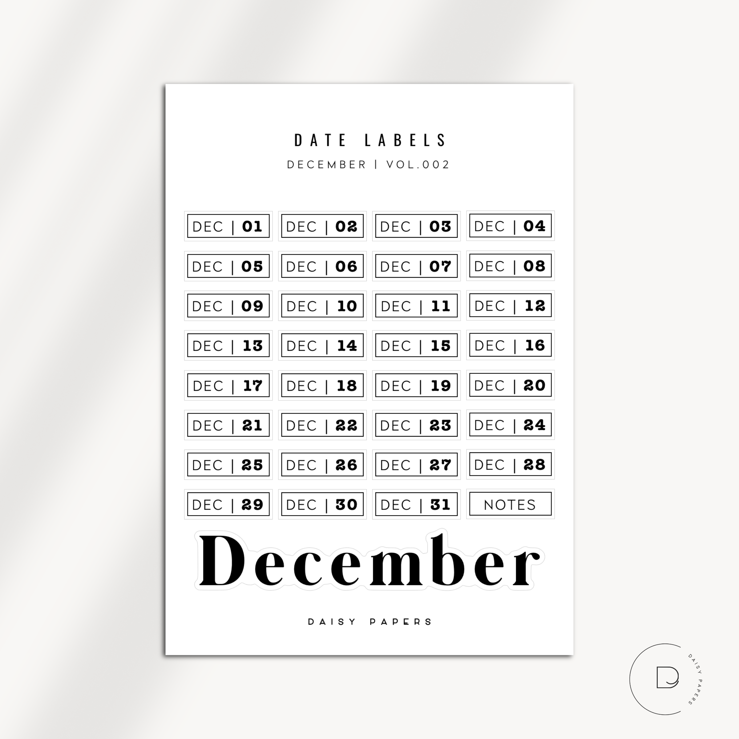 Date Labels - Vol. 002