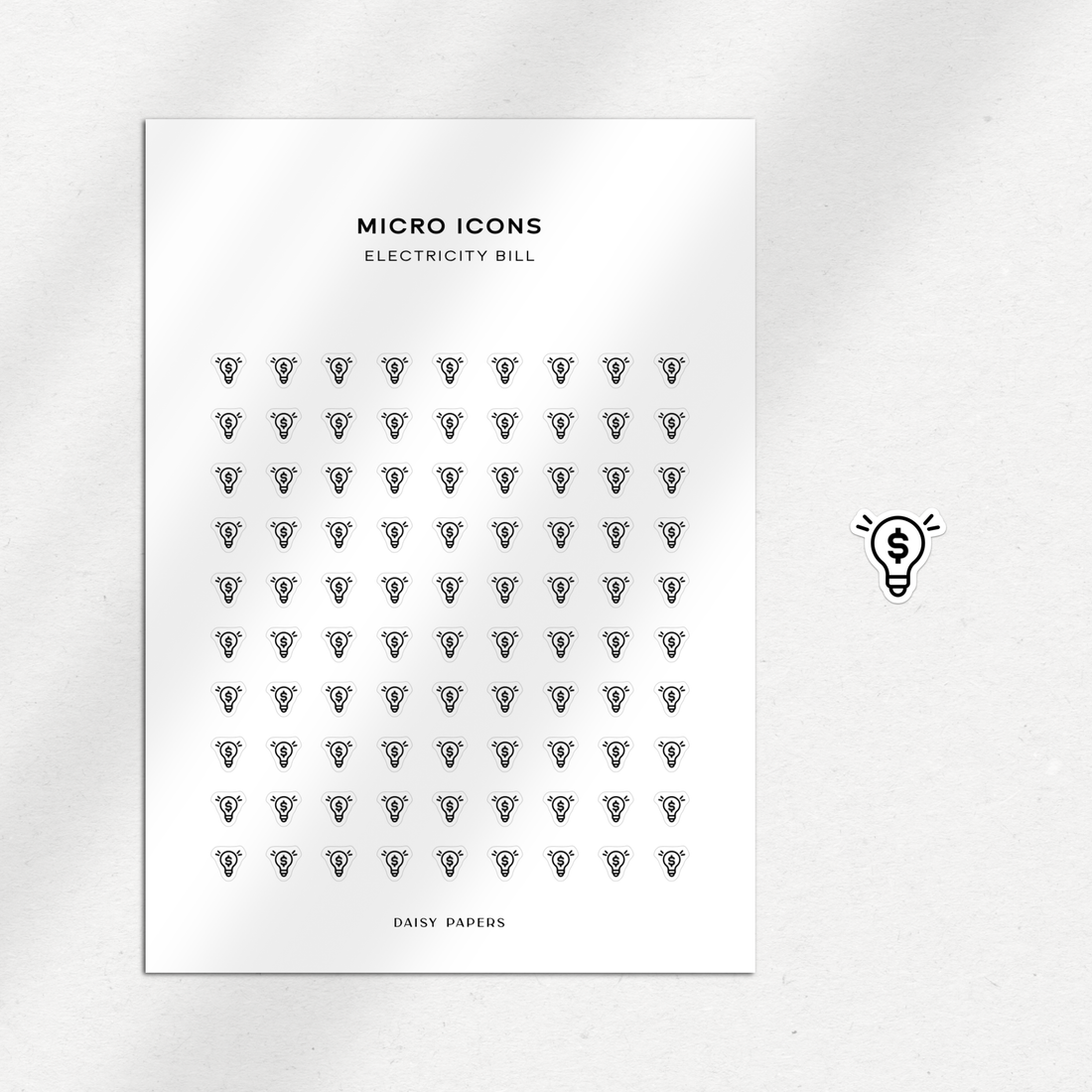 Micro Icons - Electricity Bill
