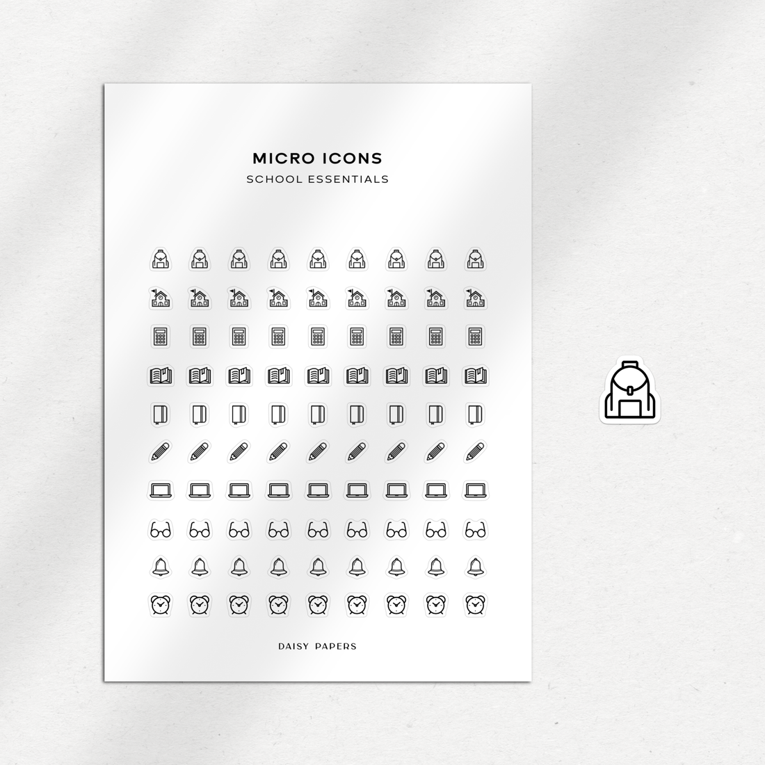 Micro Icons - School Essentials