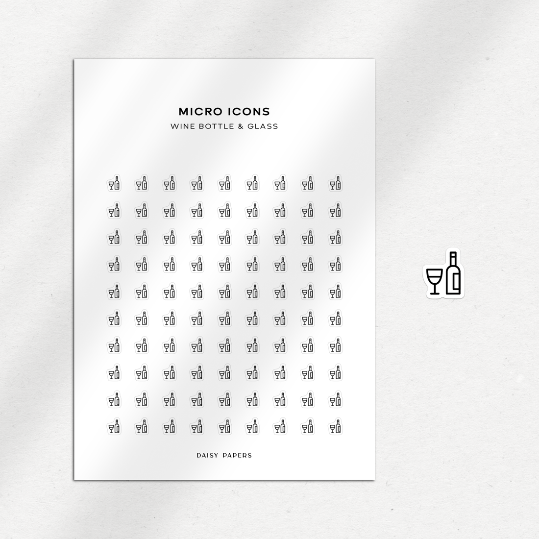 Micro Icons - Wine Bottle & Glass