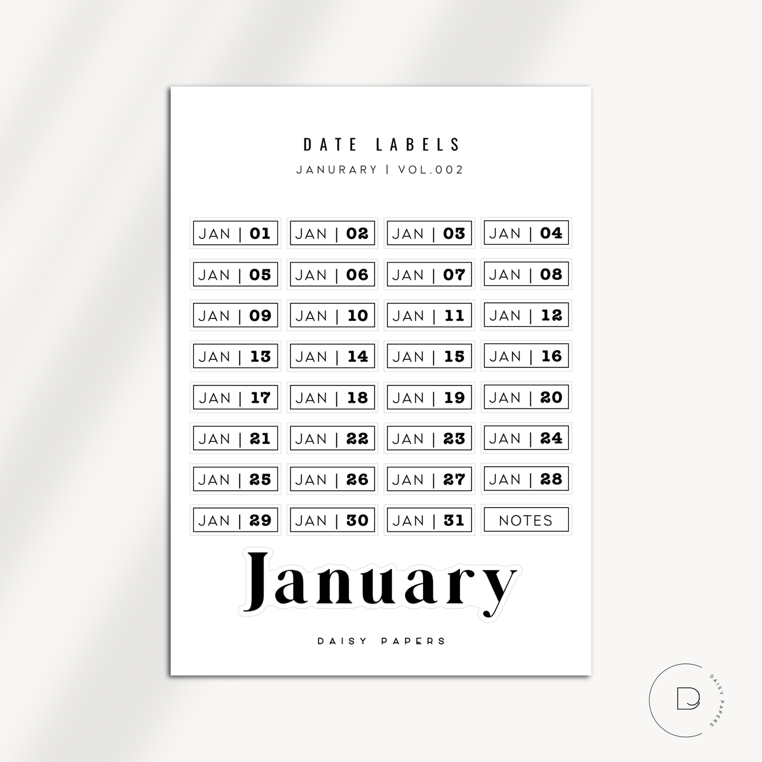 Date Labels - Vol. 002