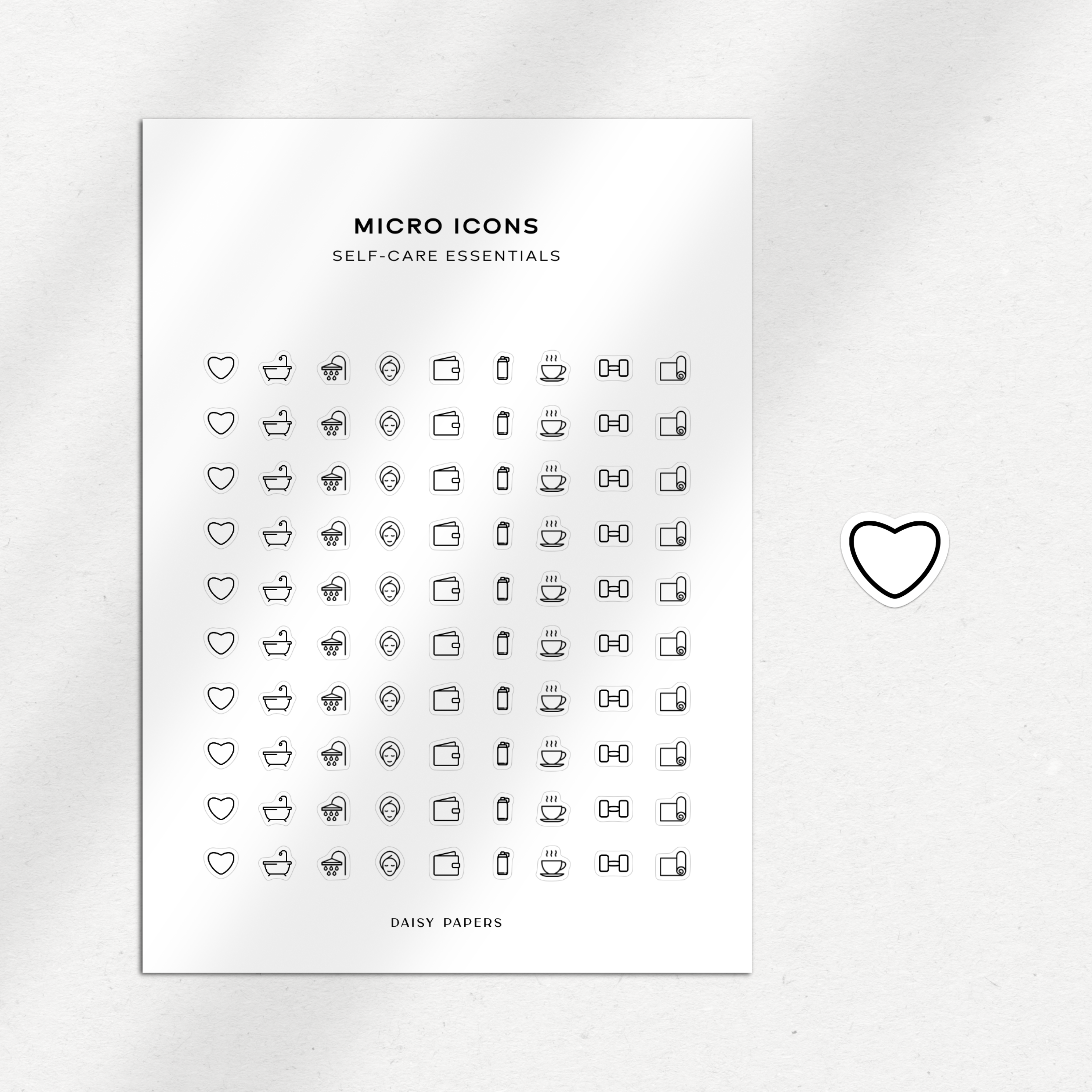 Micro Icons - Self Care Essentials