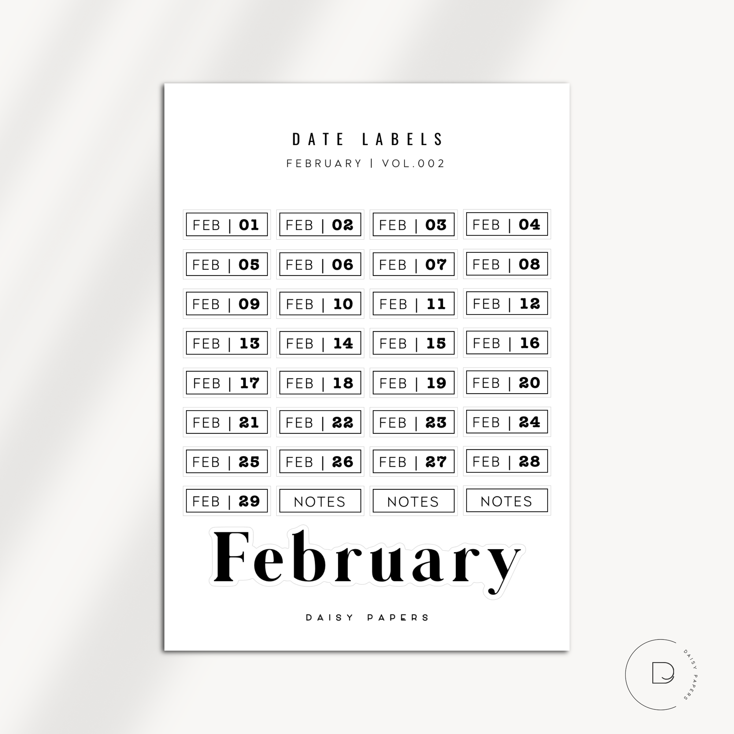 Date Labels - Vol. 002