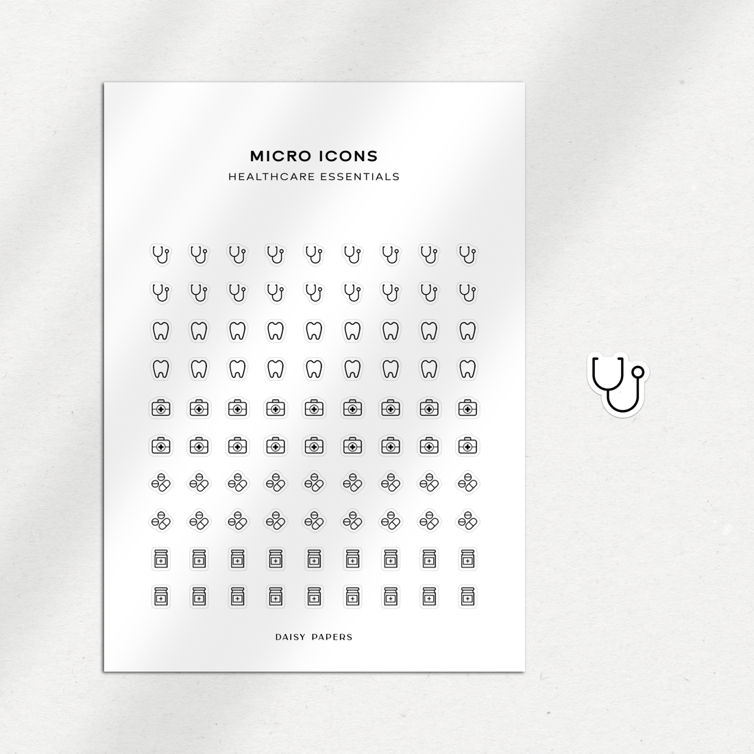 Micro Icons - Healthcare Essentials