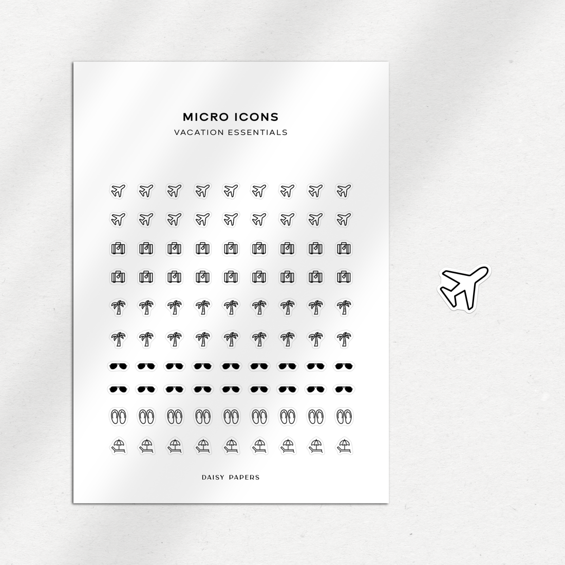 Micro Icons - Vacation Essentials