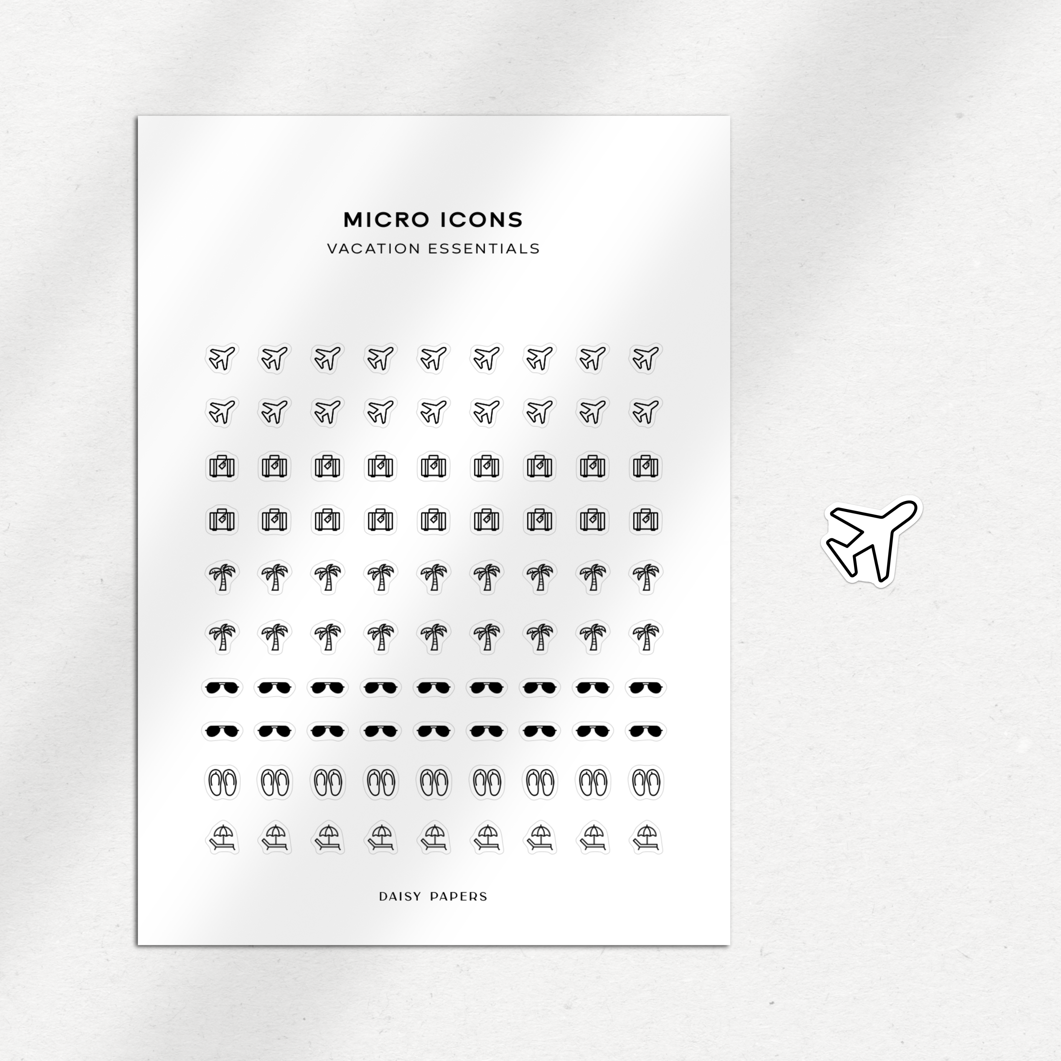 Micro Icons - Vacation Essentials