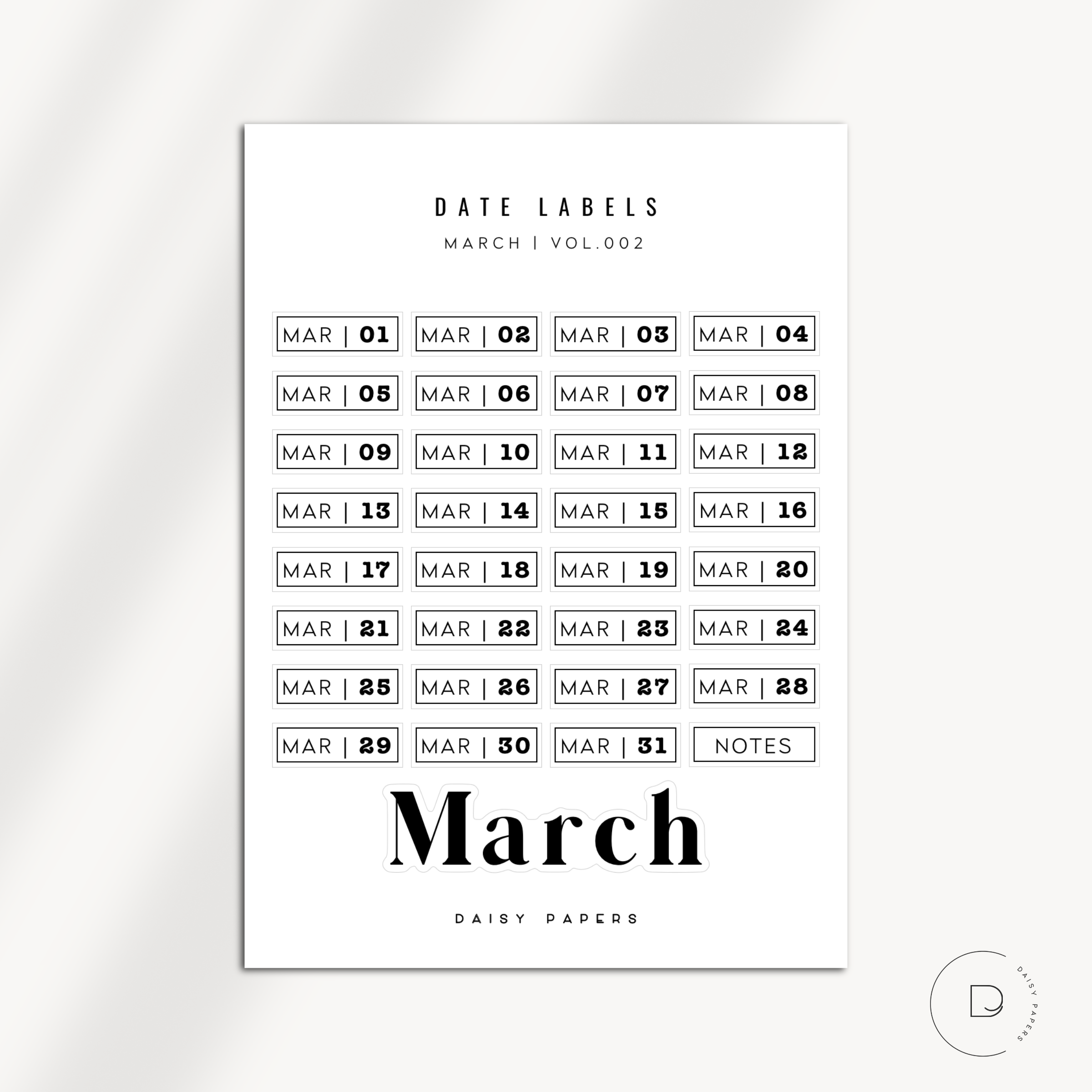 Date Labels - Vol. 002
