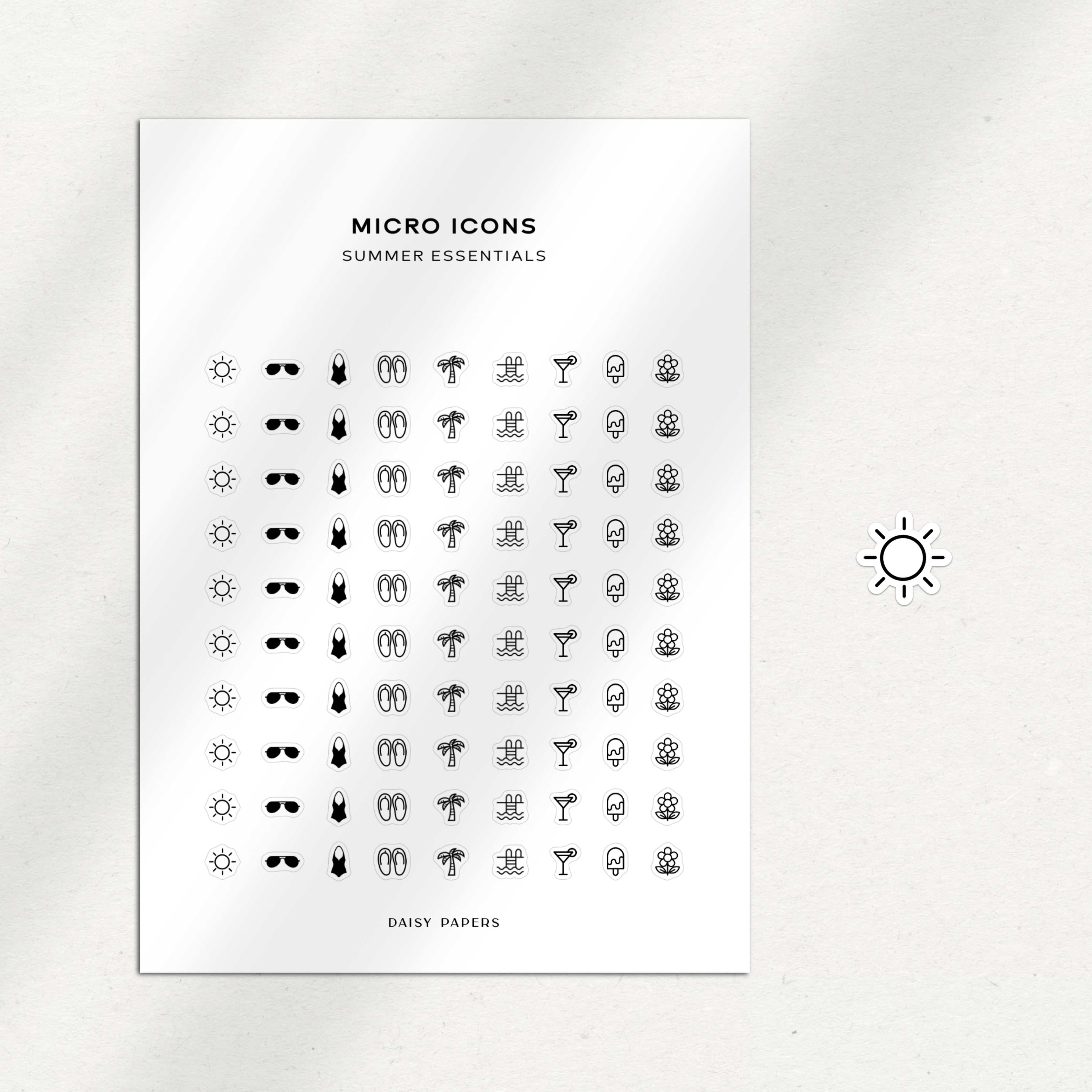 Micro Icons - Summer Essentials