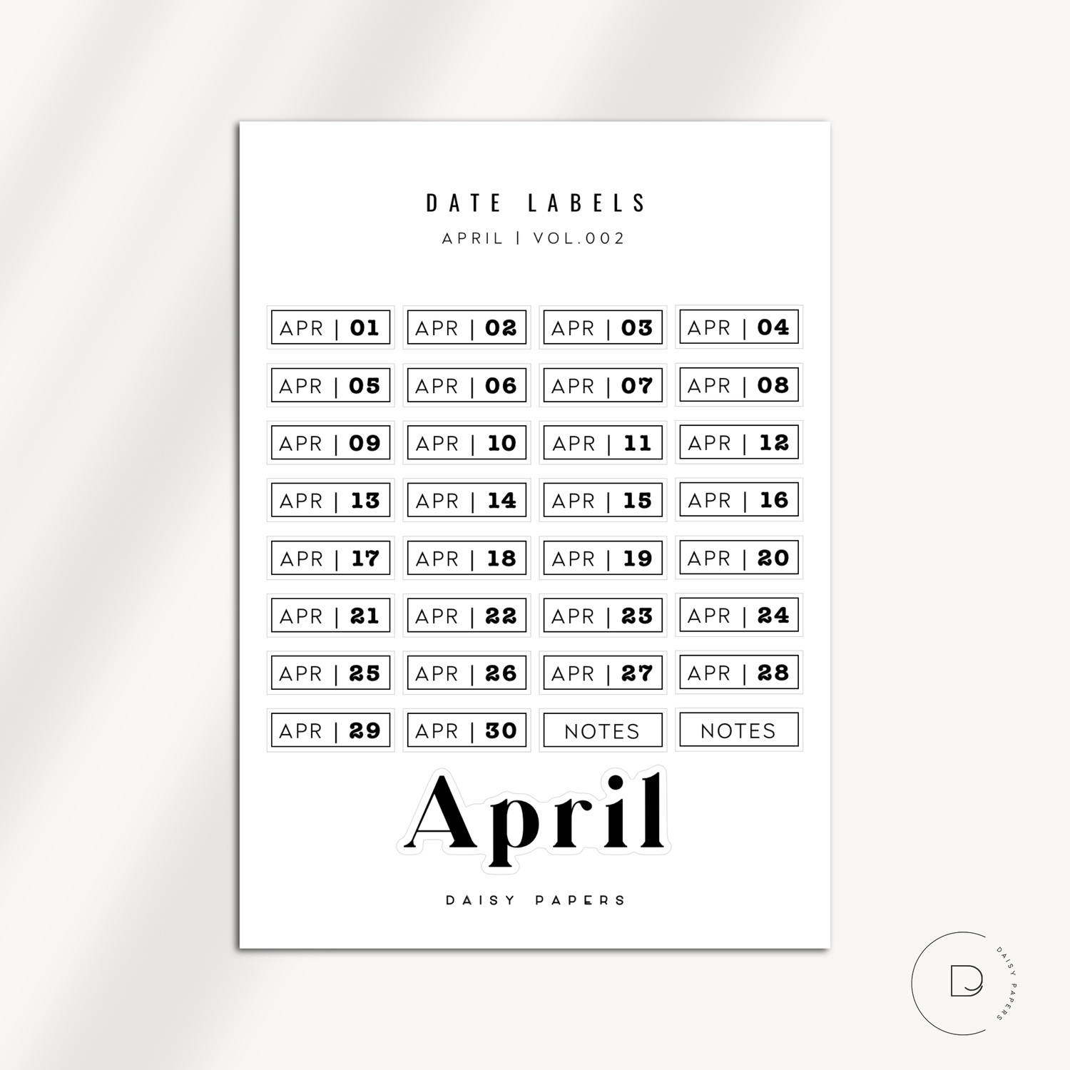 Date Labels - Vol. 002