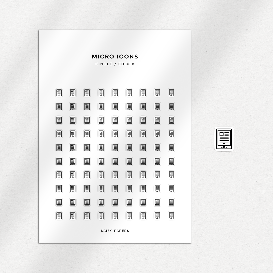 Micro Icons - Kindle / E-Book