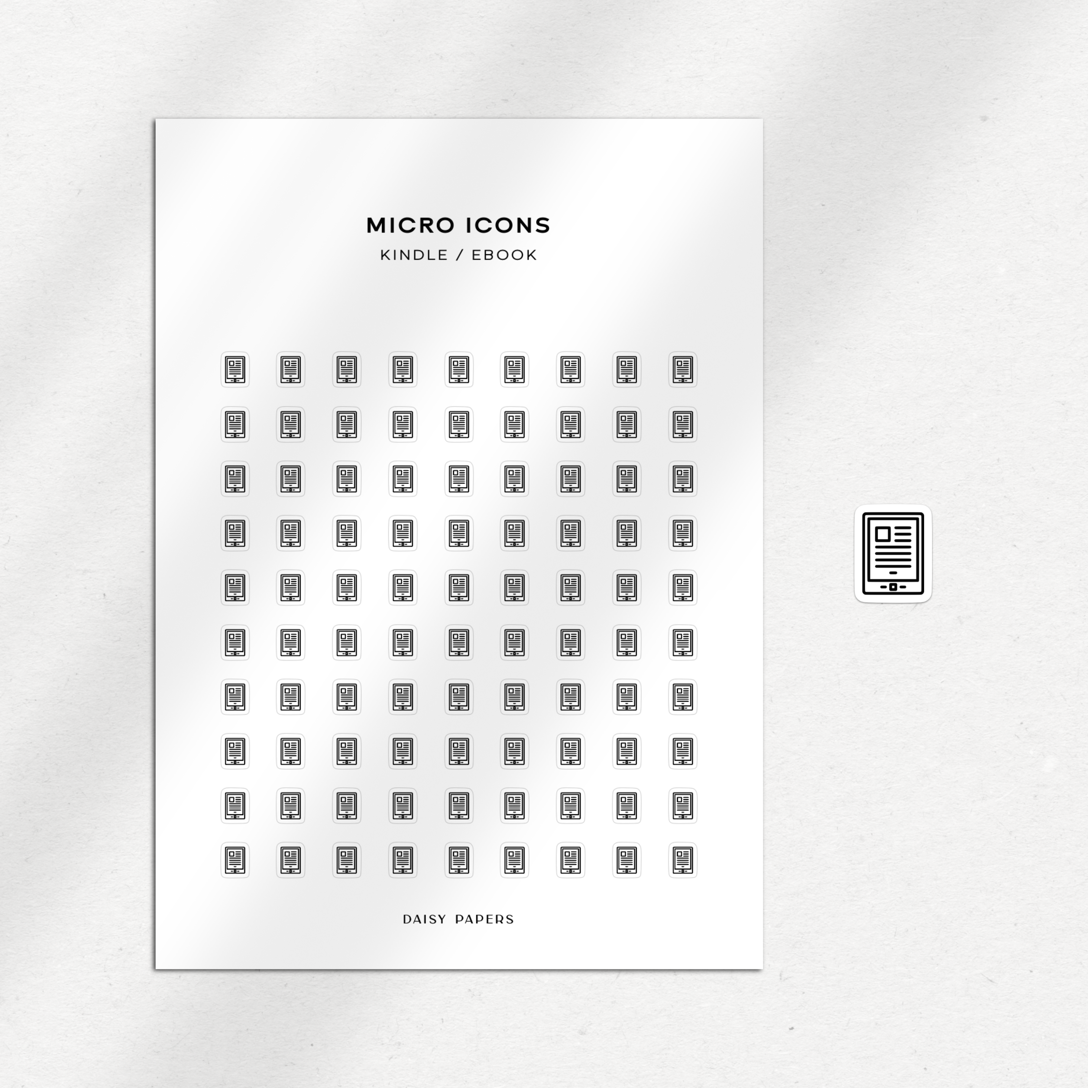 Micro Icons - Kindle / E-Book