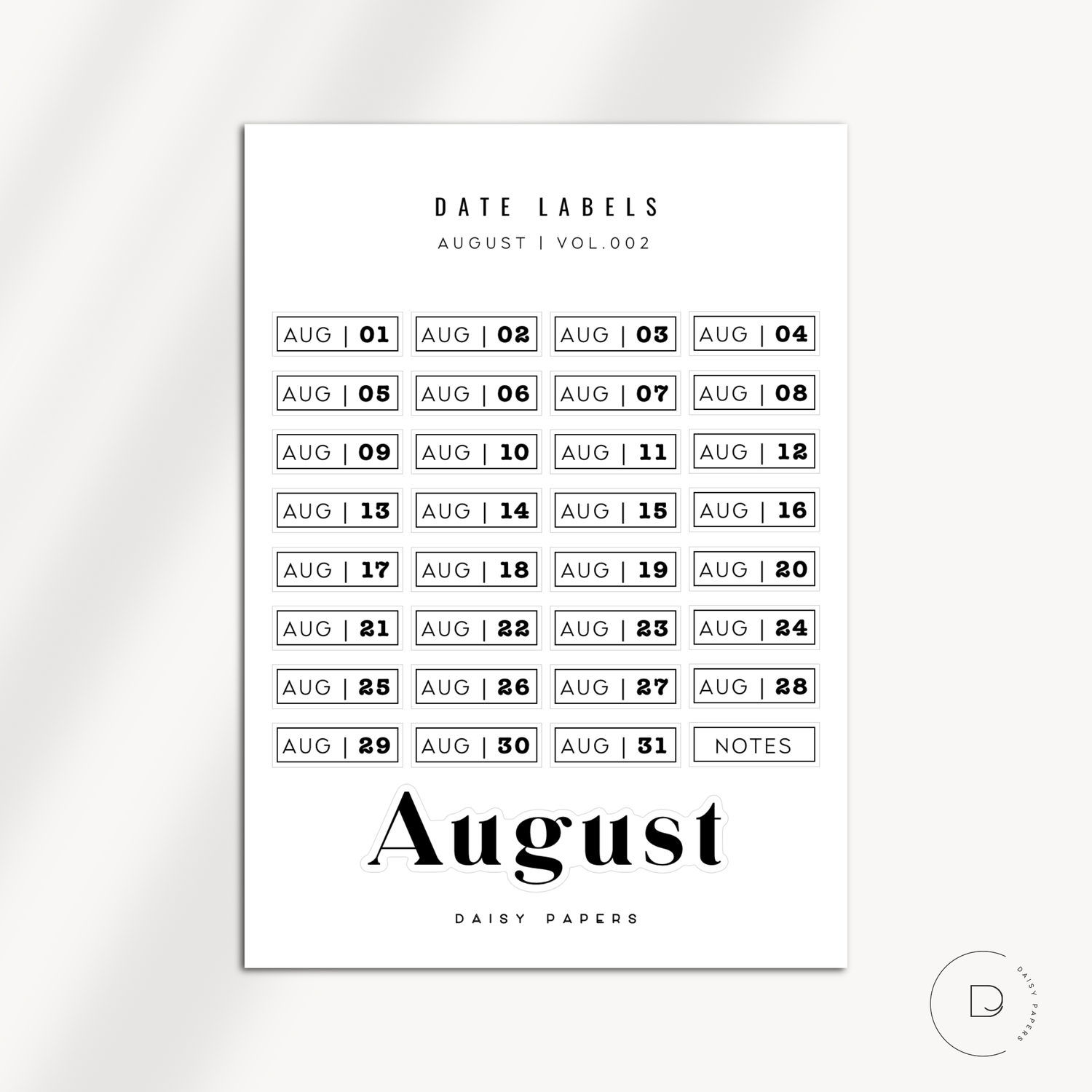 Date Labels - Vol. 002