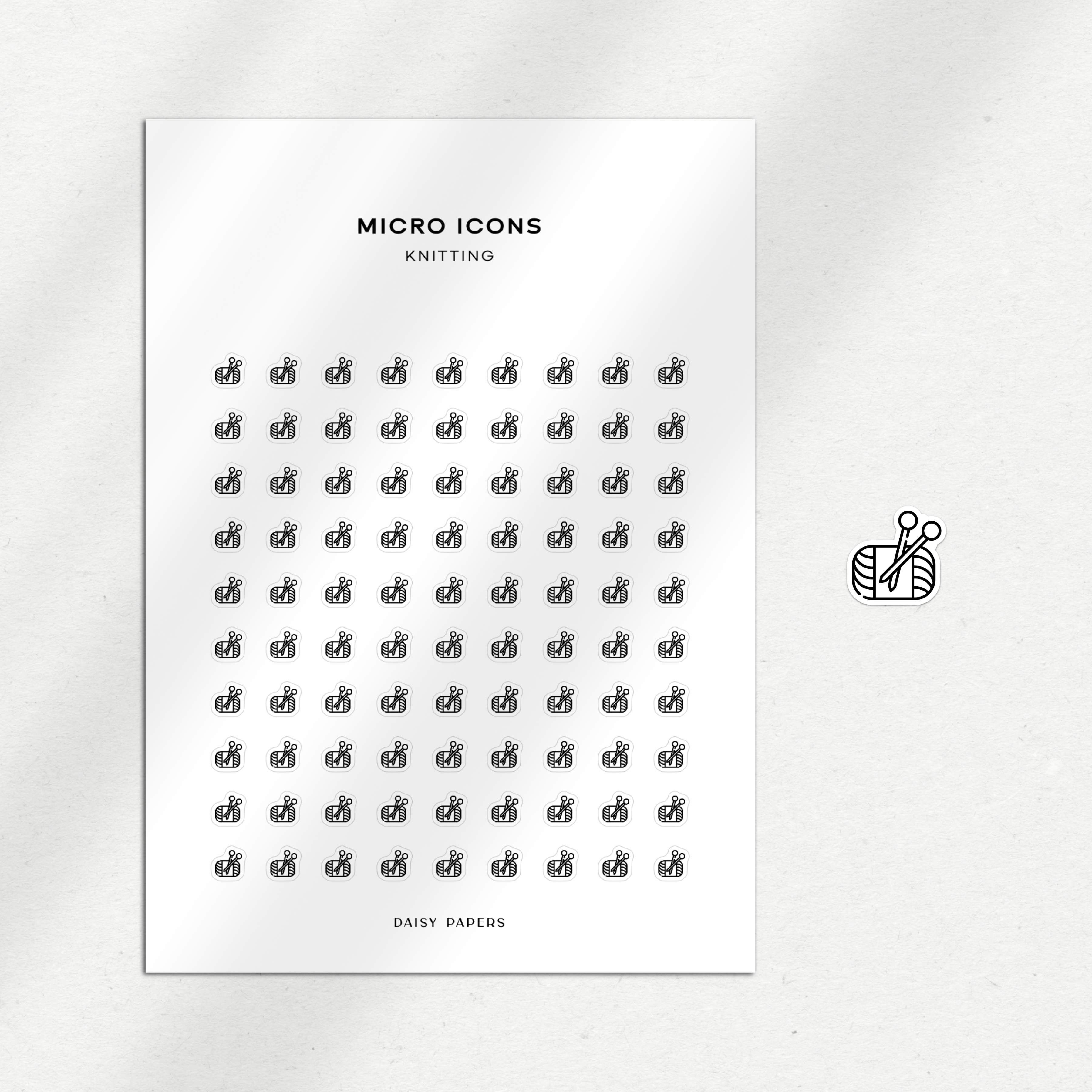 Micro Icons - Knitting