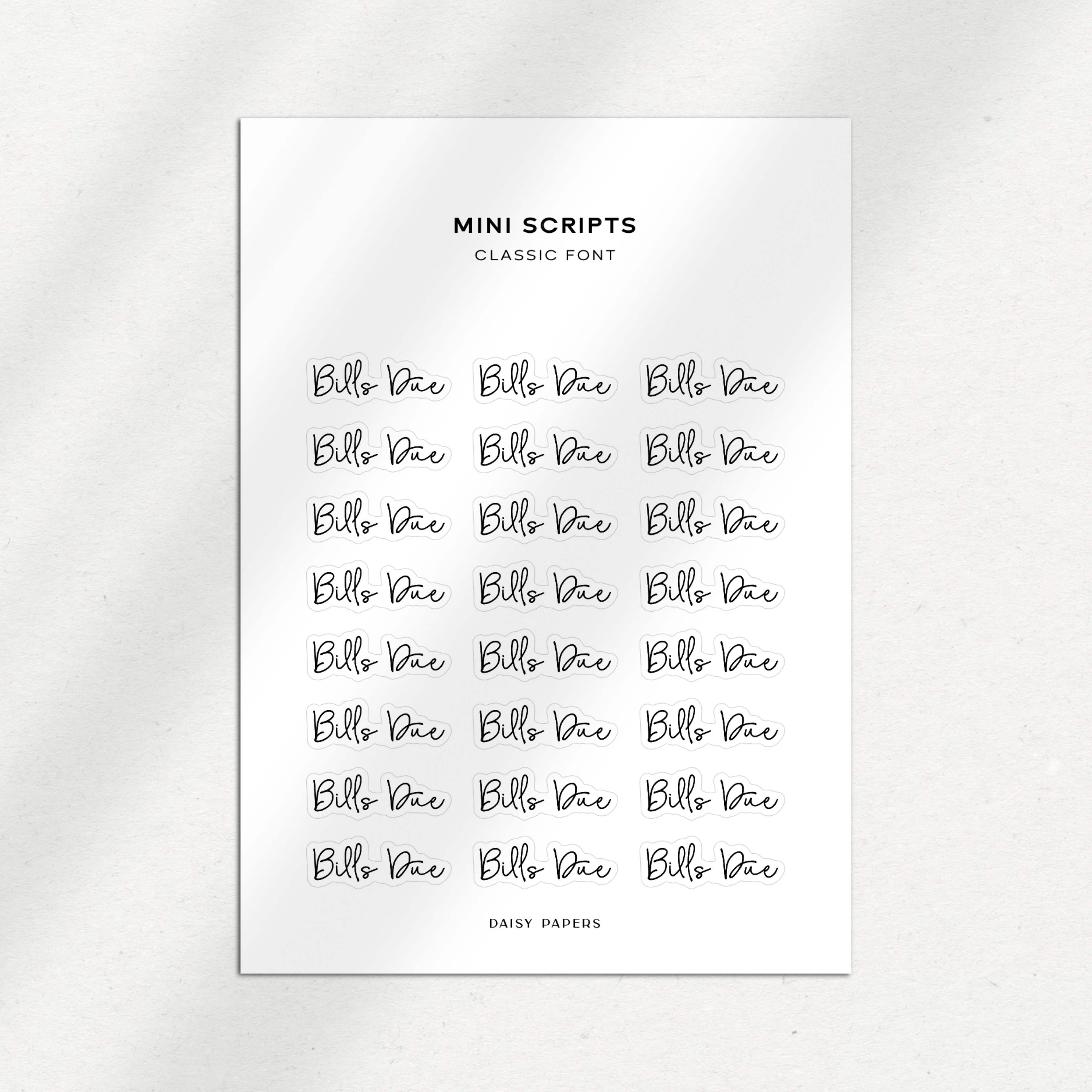 Classic Font Mini Scripts