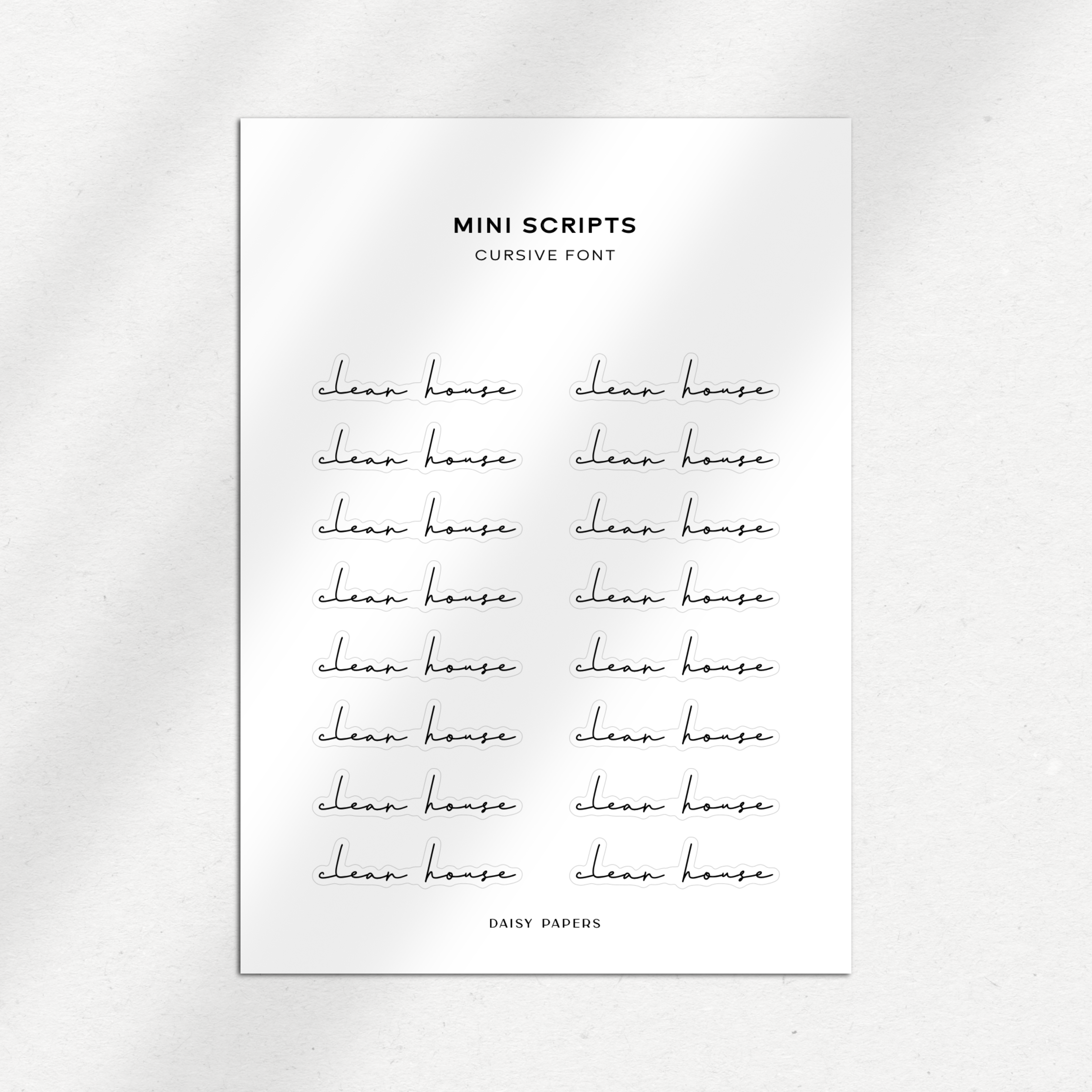 Cursive Font Mini Scripts