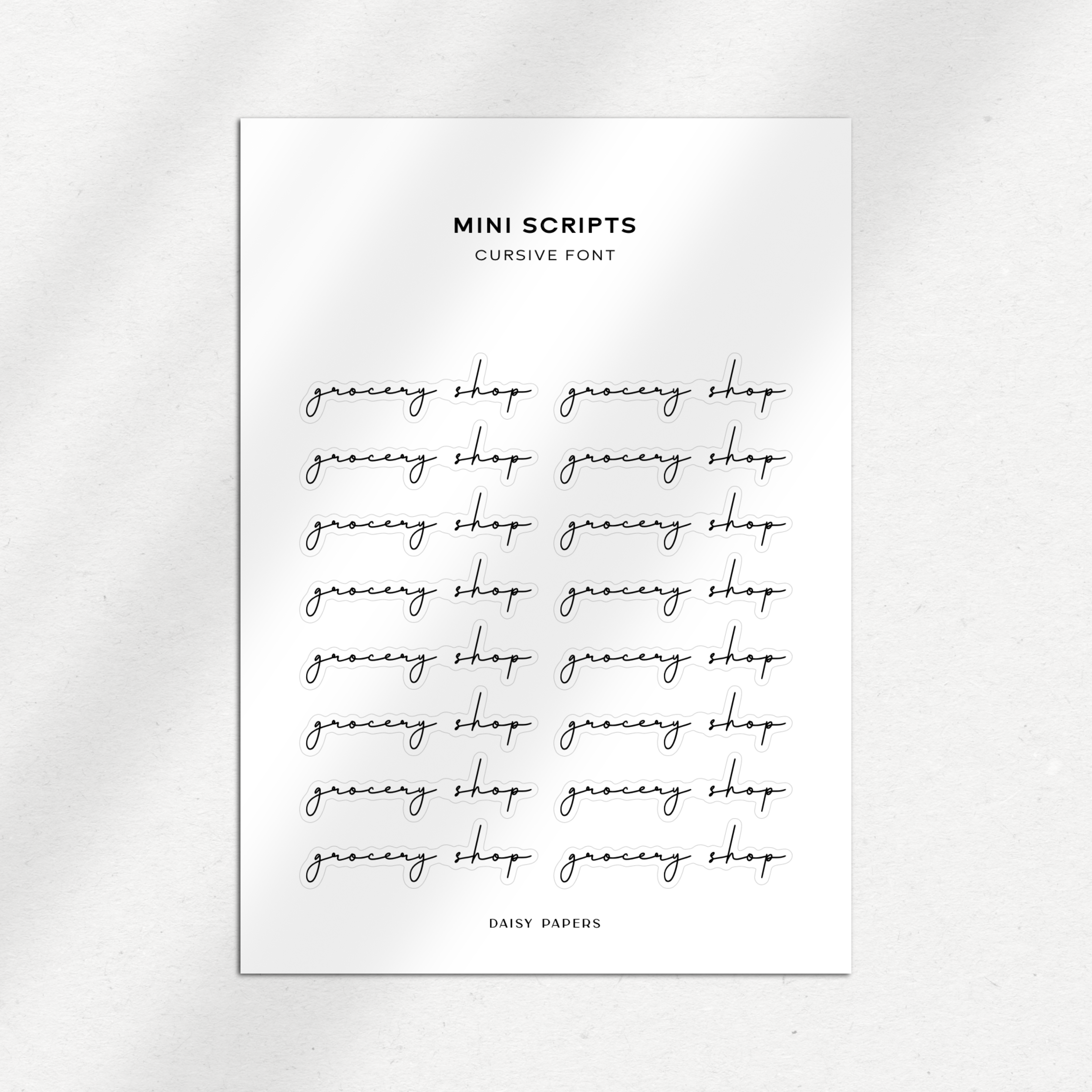 Cursive Font Mini Scripts
