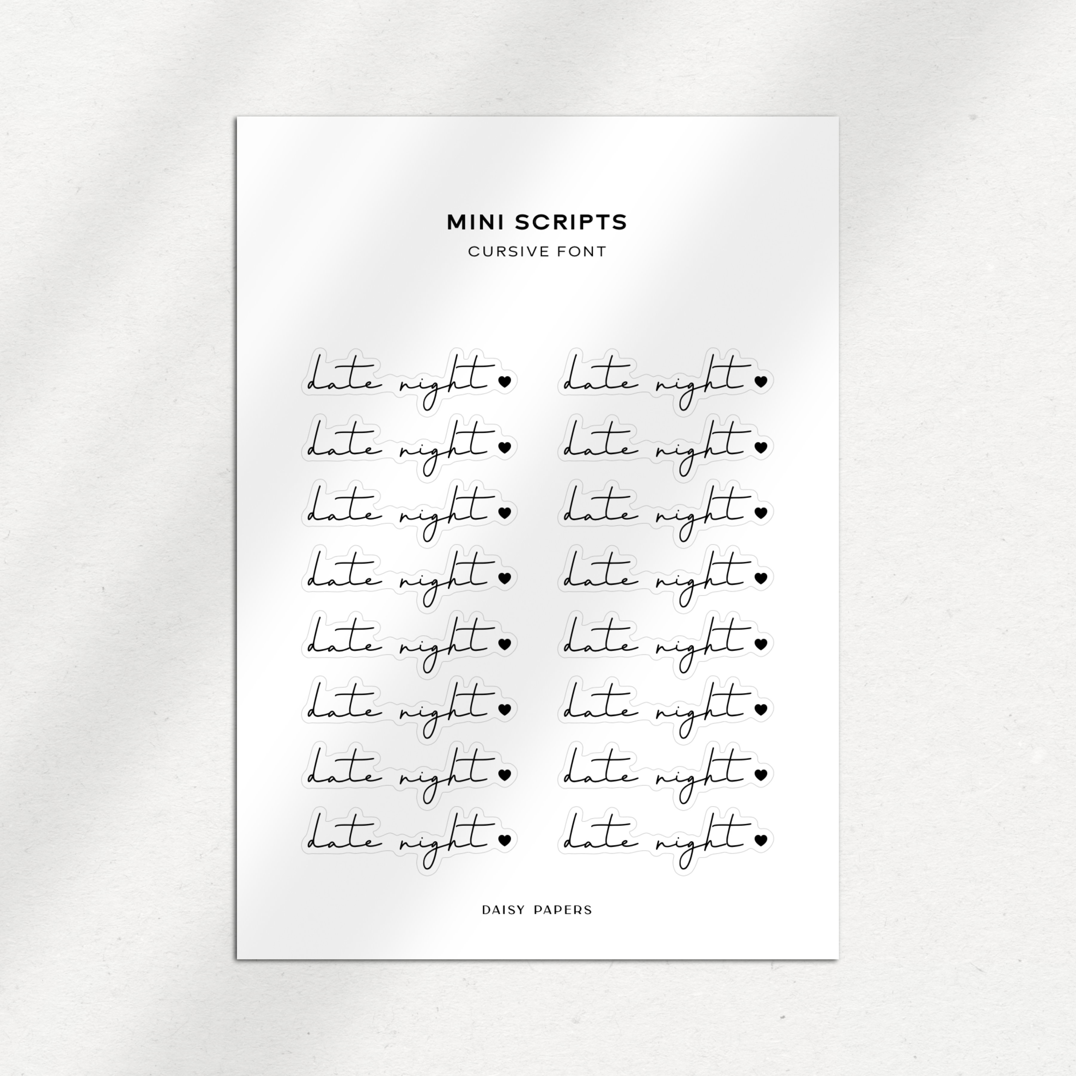 Cursive Font Mini Scripts