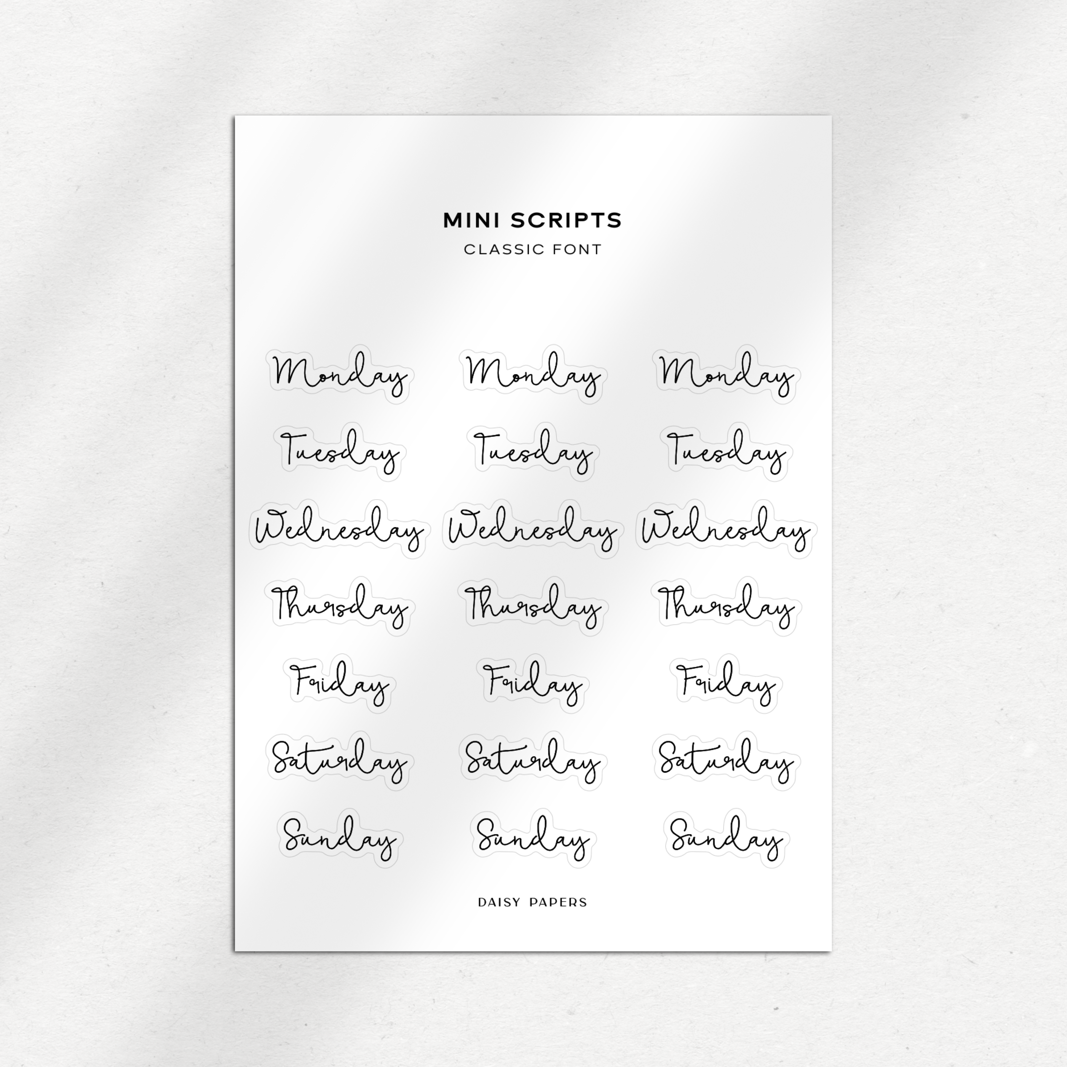 Classic Font Mini Scripts