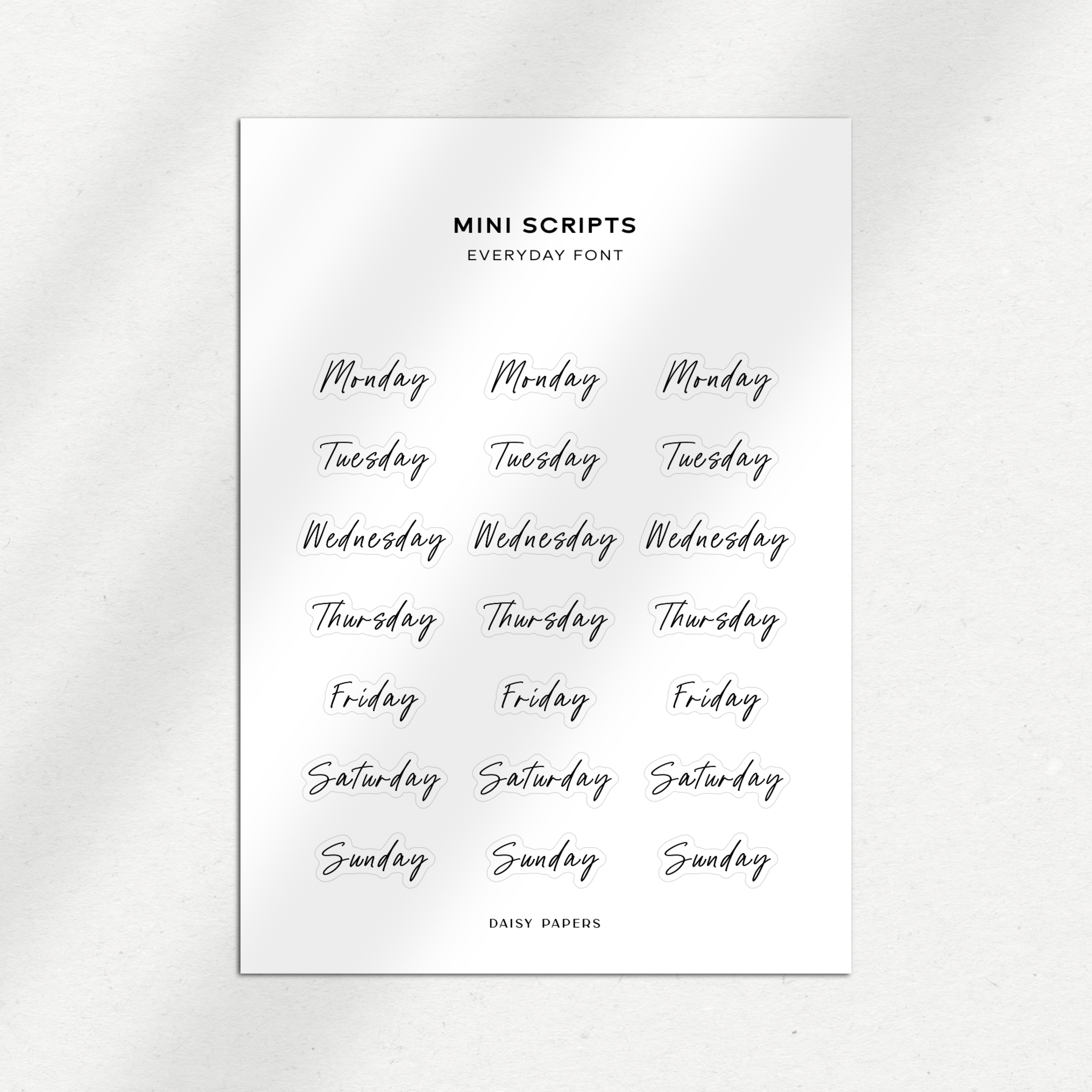 Everyday Font Mini Scripts