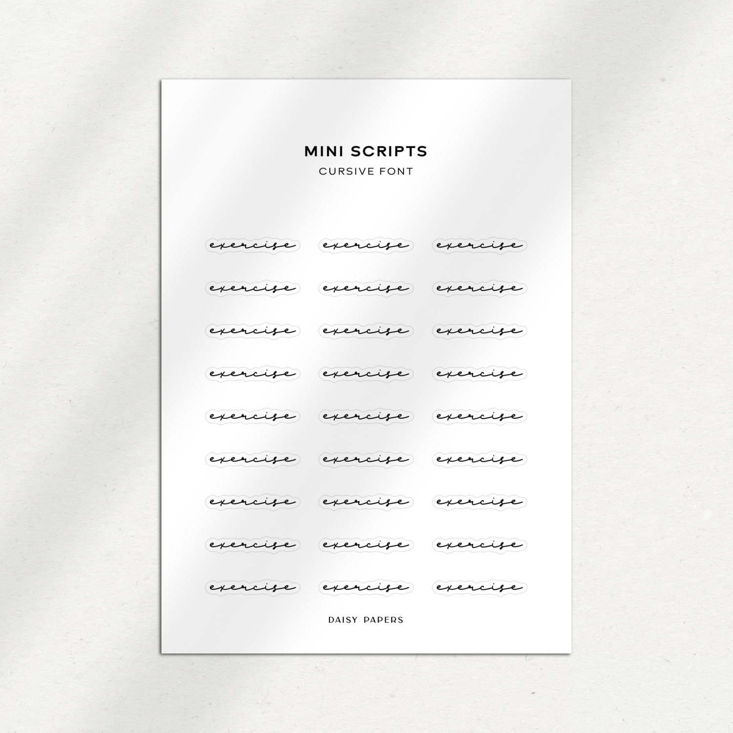 Cursive Font Mini Scripts