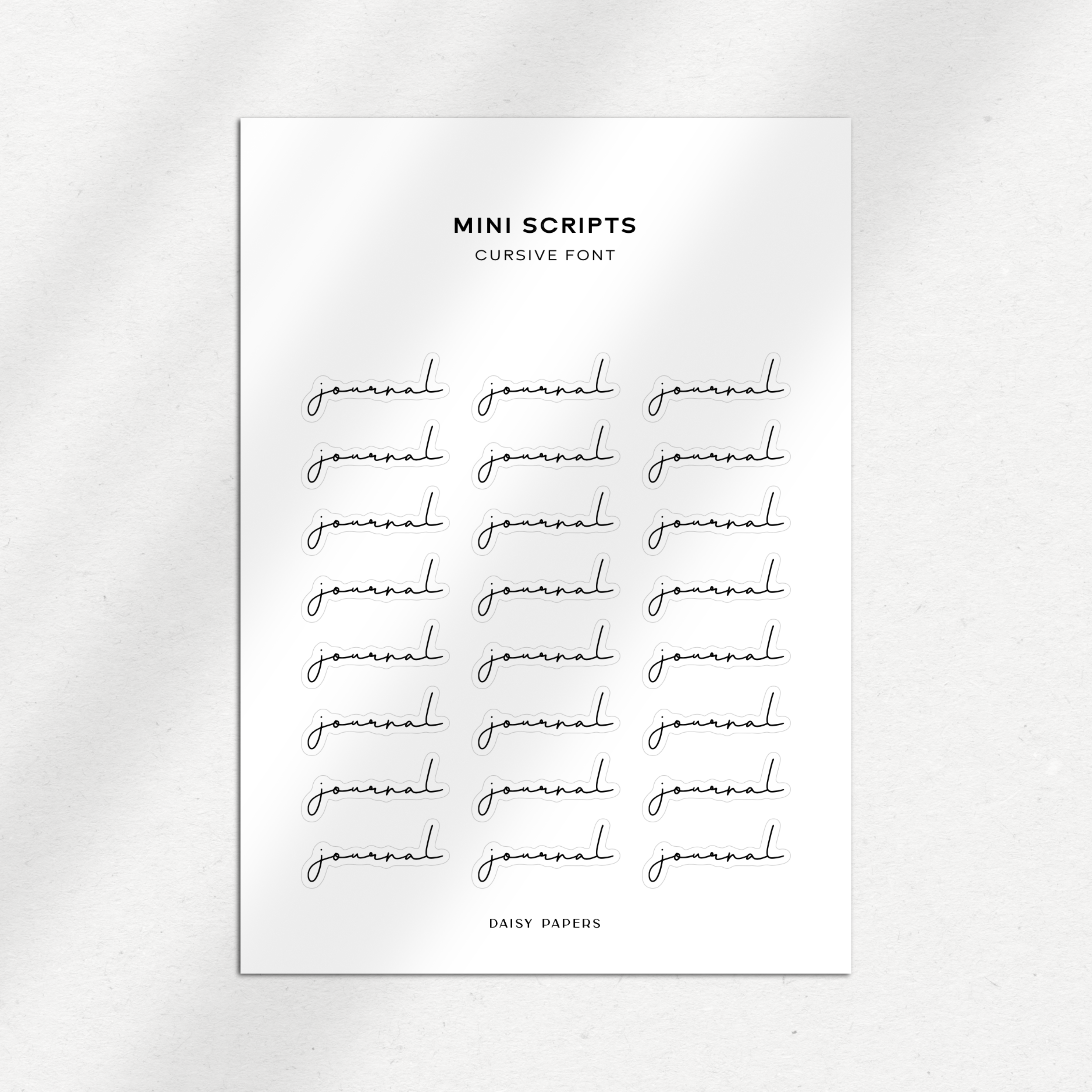 Cursive Font Mini Scripts