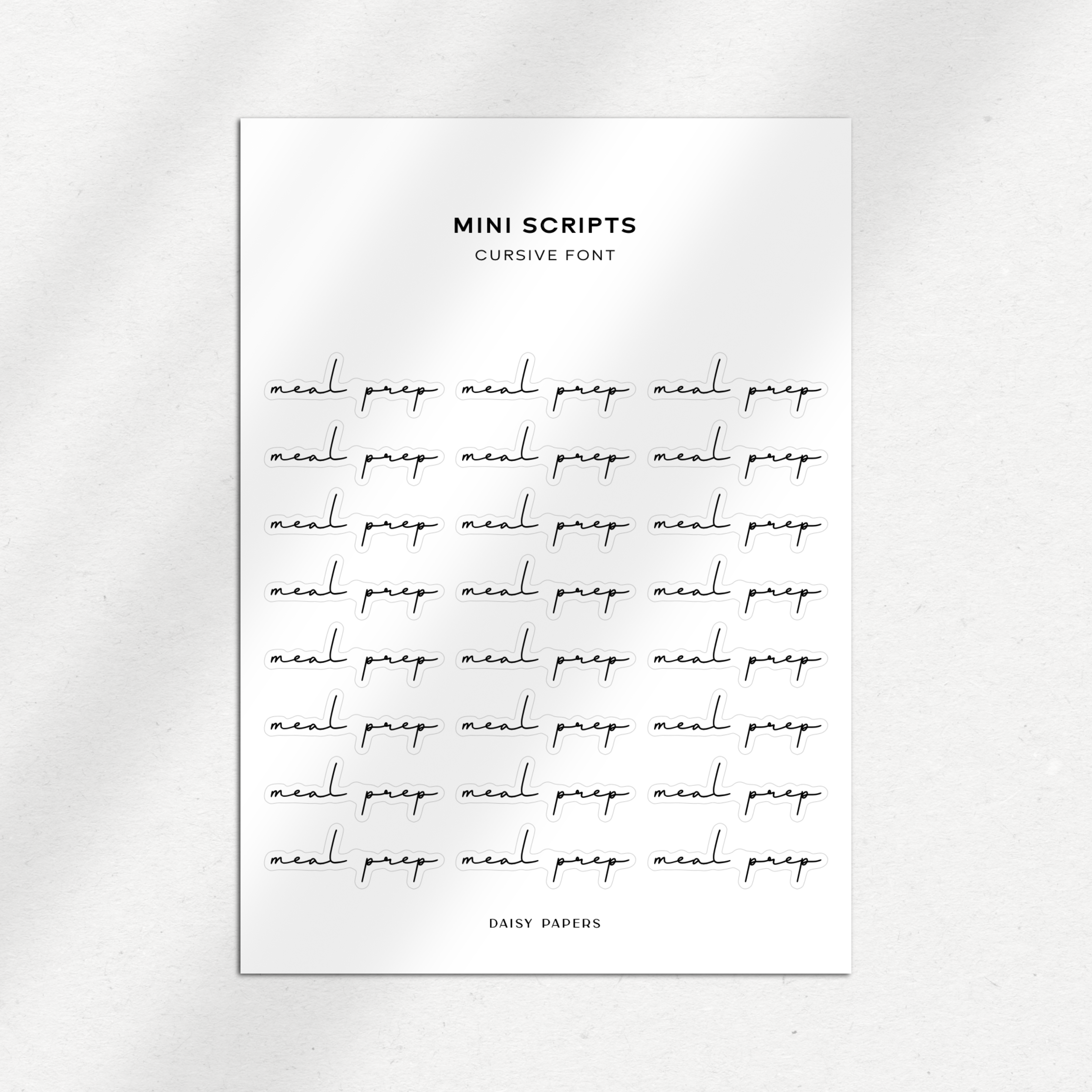 Cursive Font Mini Scripts