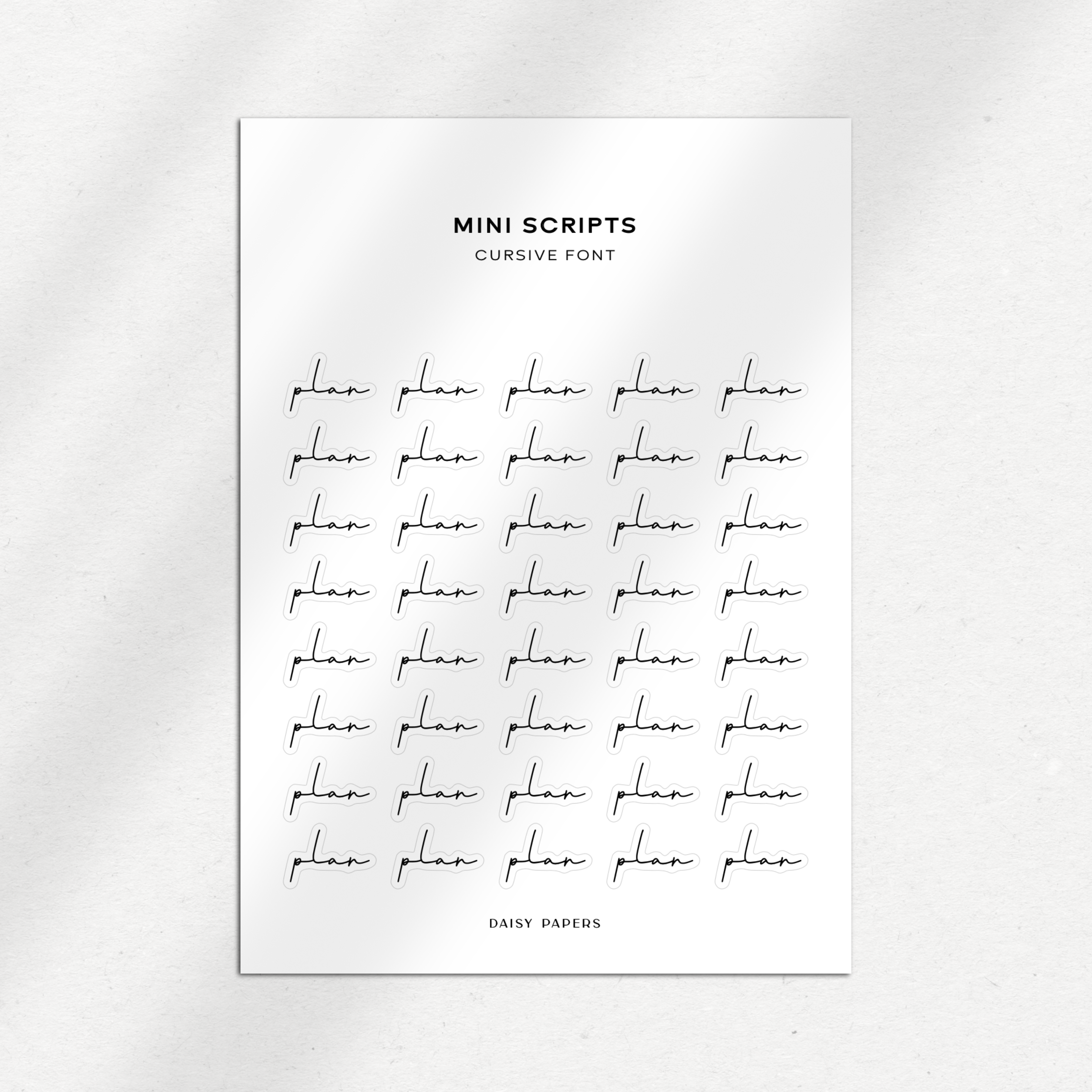 Cursive Font Mini Scripts