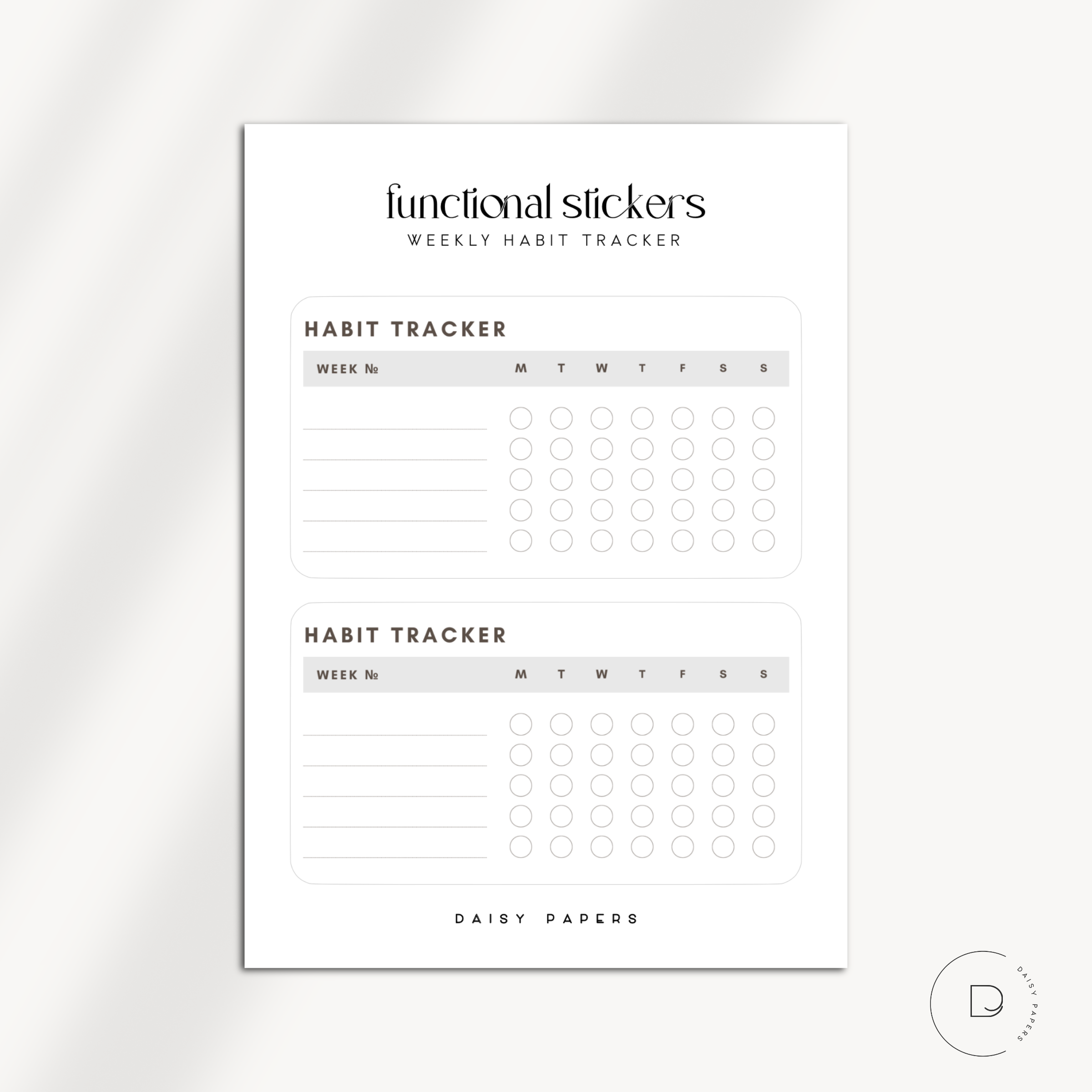 Weekly Habit Tracker