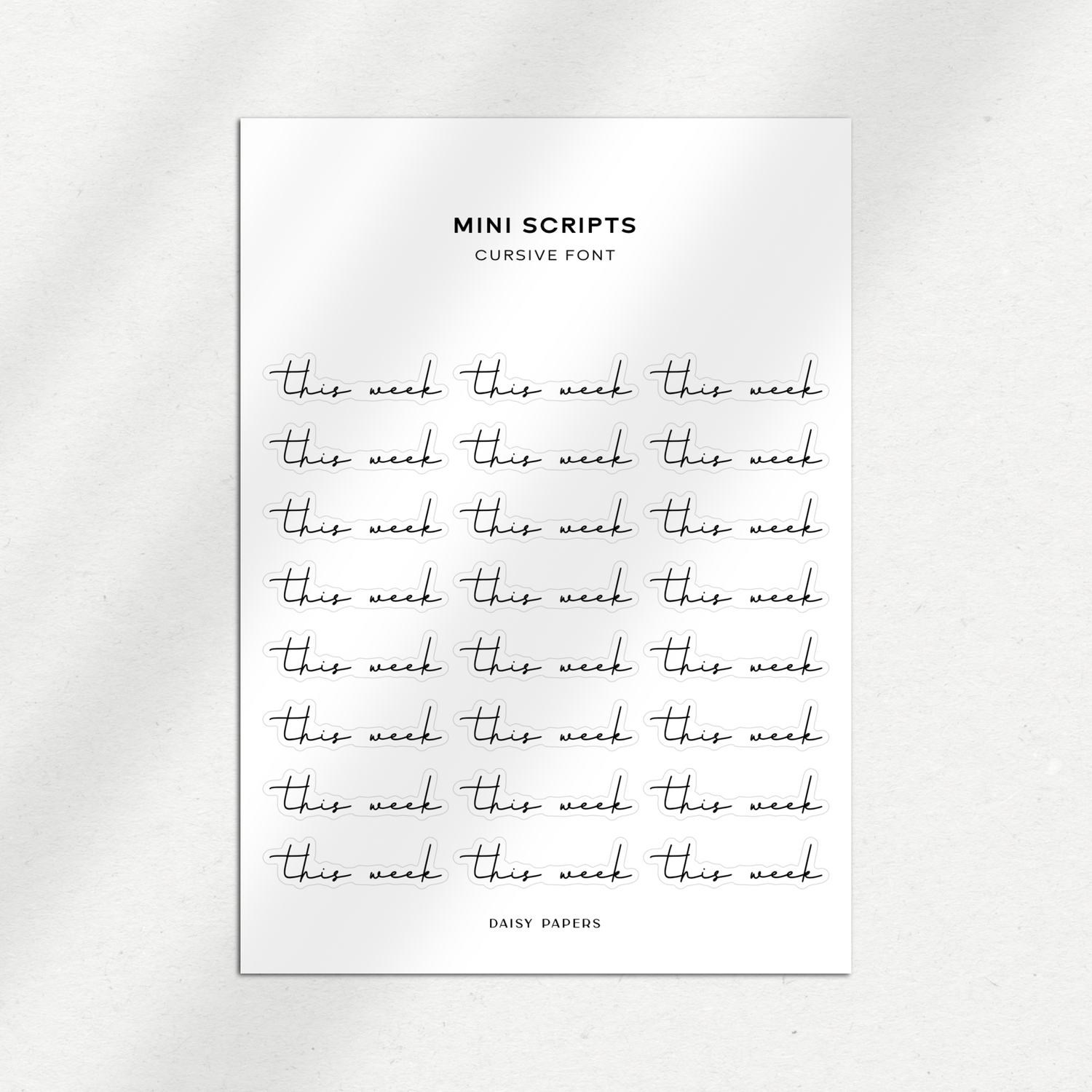 Cursive Font Mini Scripts