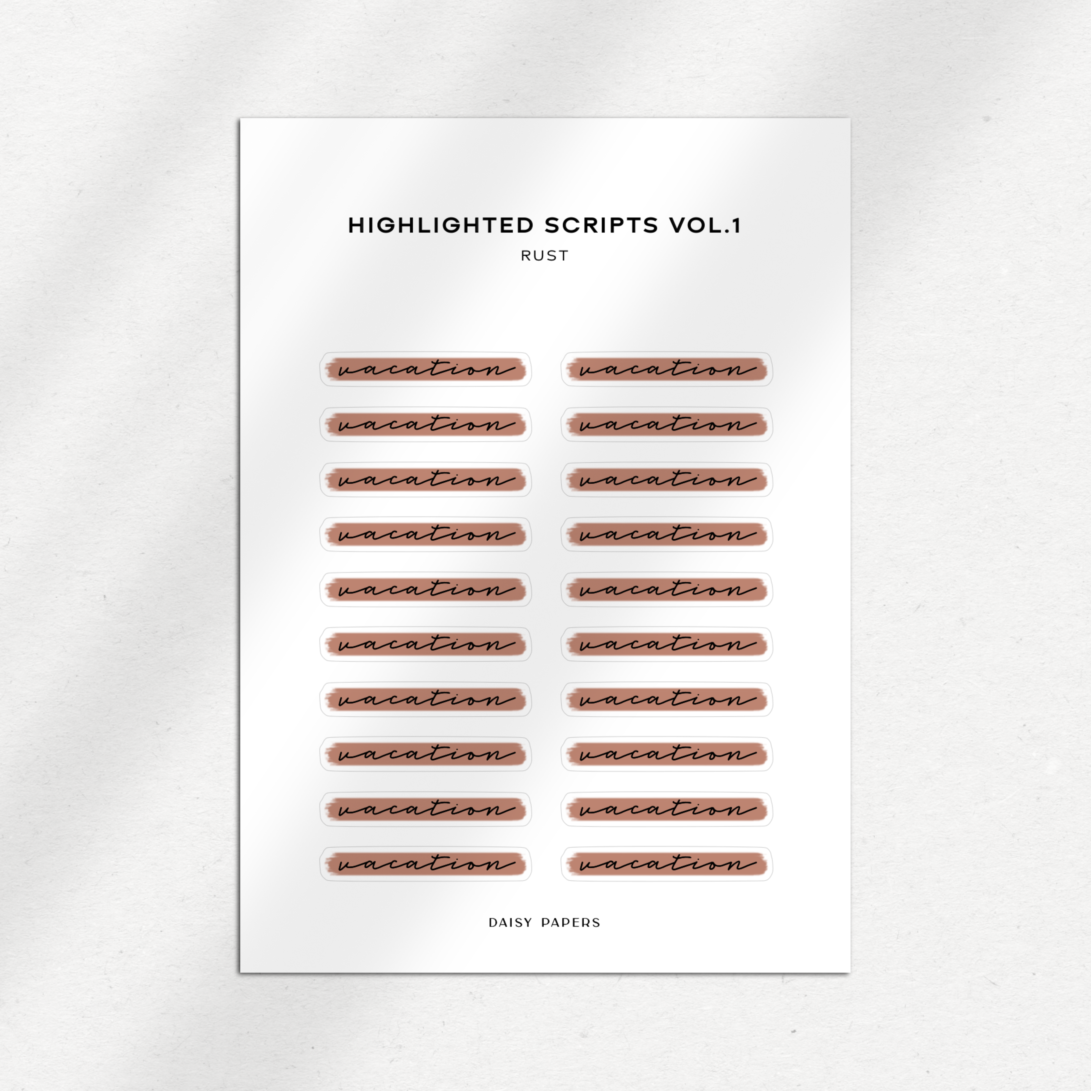 Highlighted Scripts Vol. 1