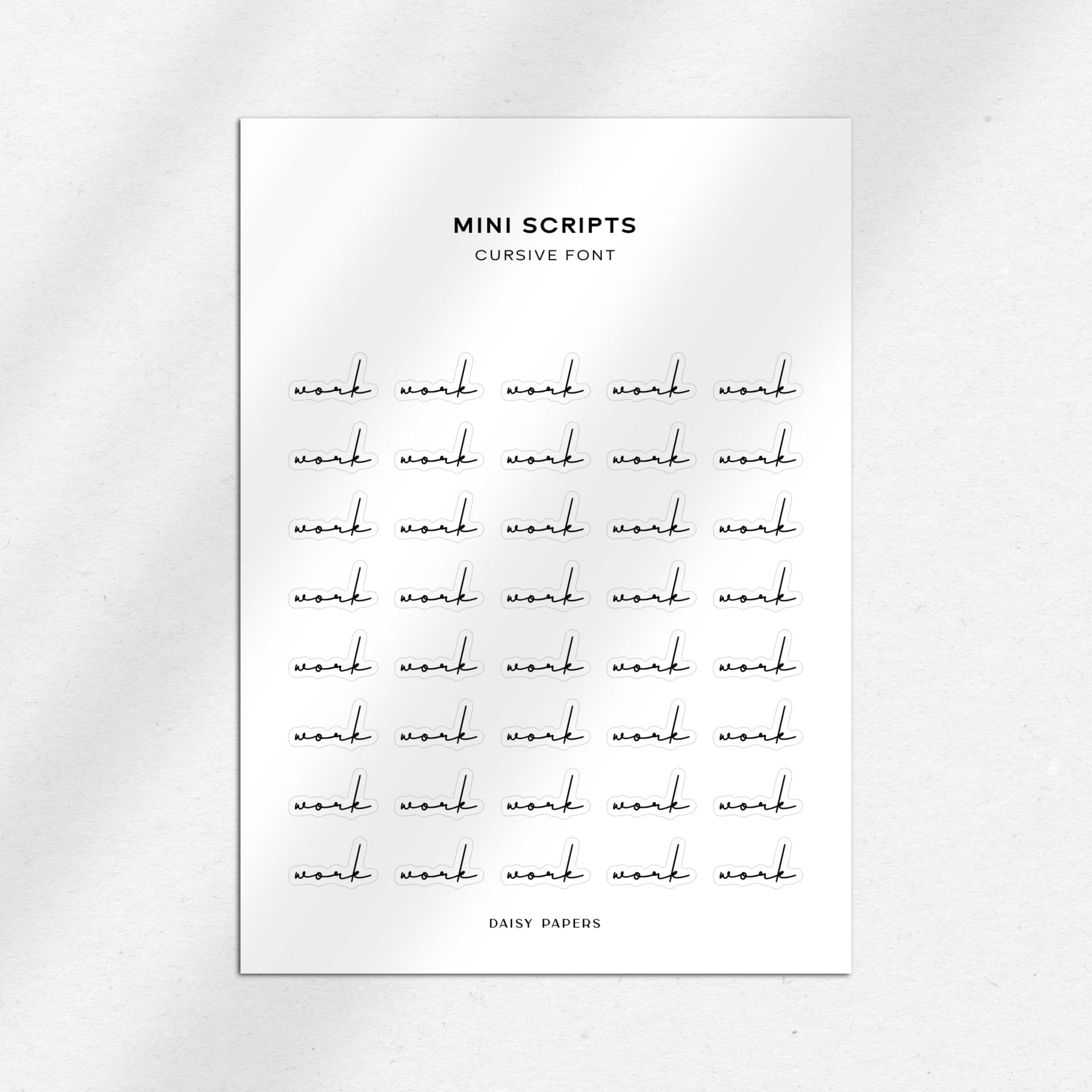 Cursive Font Mini Scripts