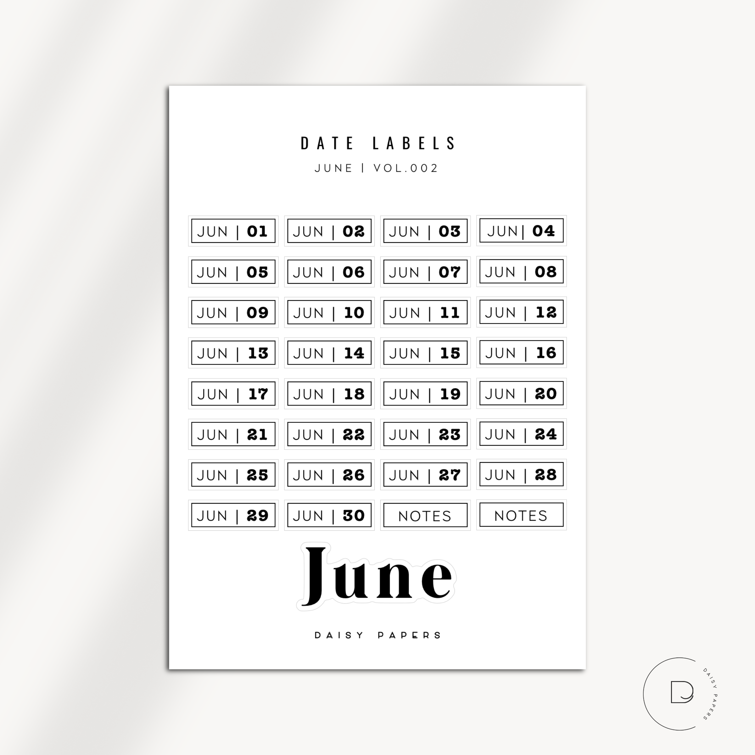 Date Labels - Vol. 002