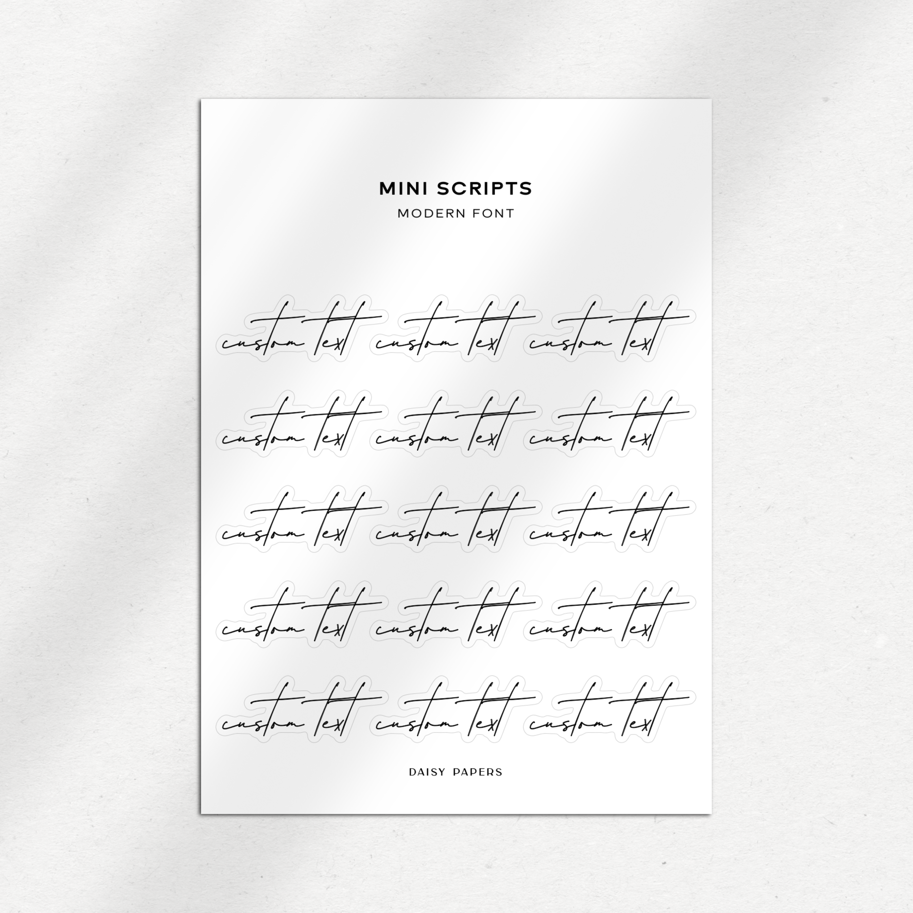 Modern Font Mini Scripts - Custom Texts