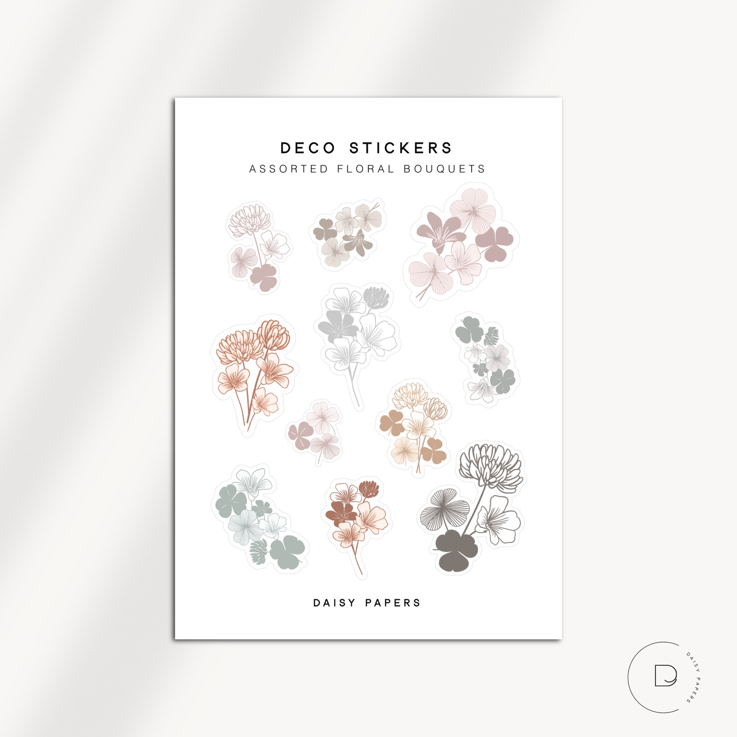 Deco Stickers - Assorted Floral Bouquets