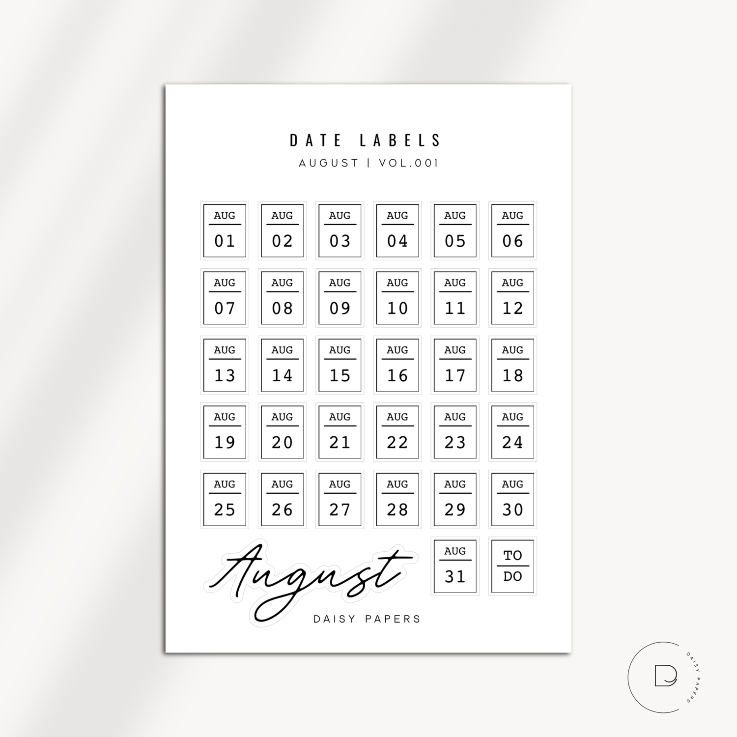 Date Labels - Vol. 001