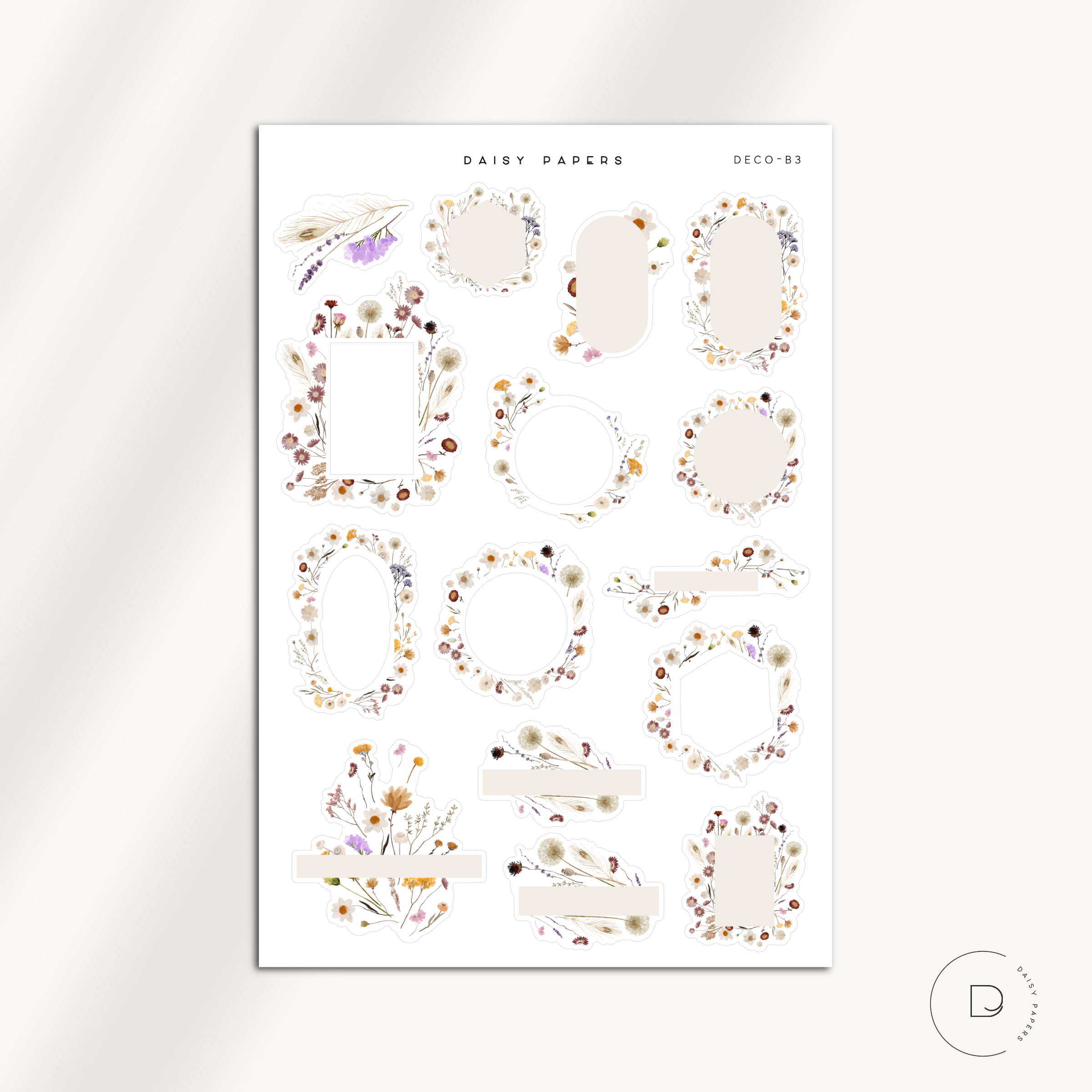Deco Stickers | Large Sheet - Deco-B3
