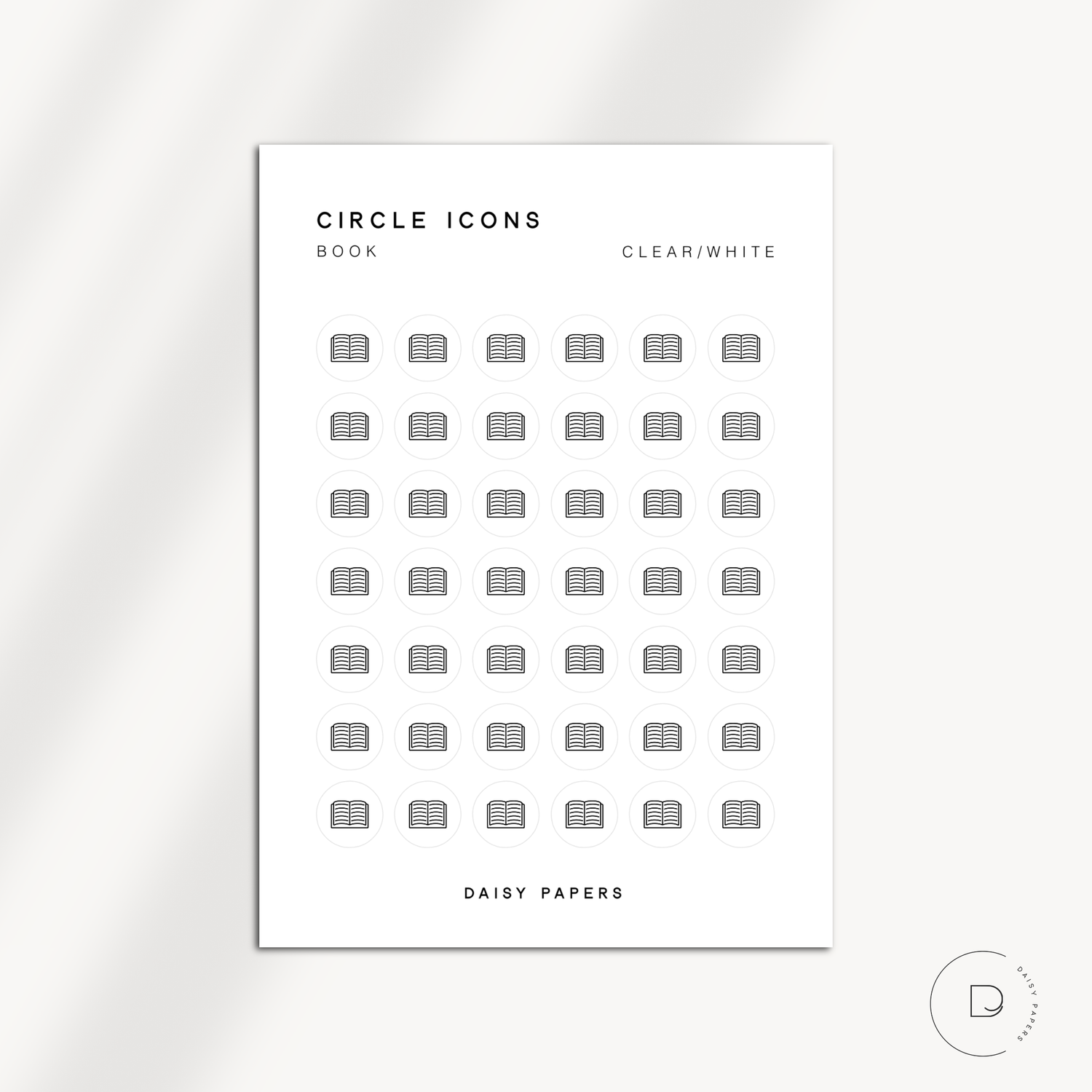 CIRCLE ICONS - BOOK