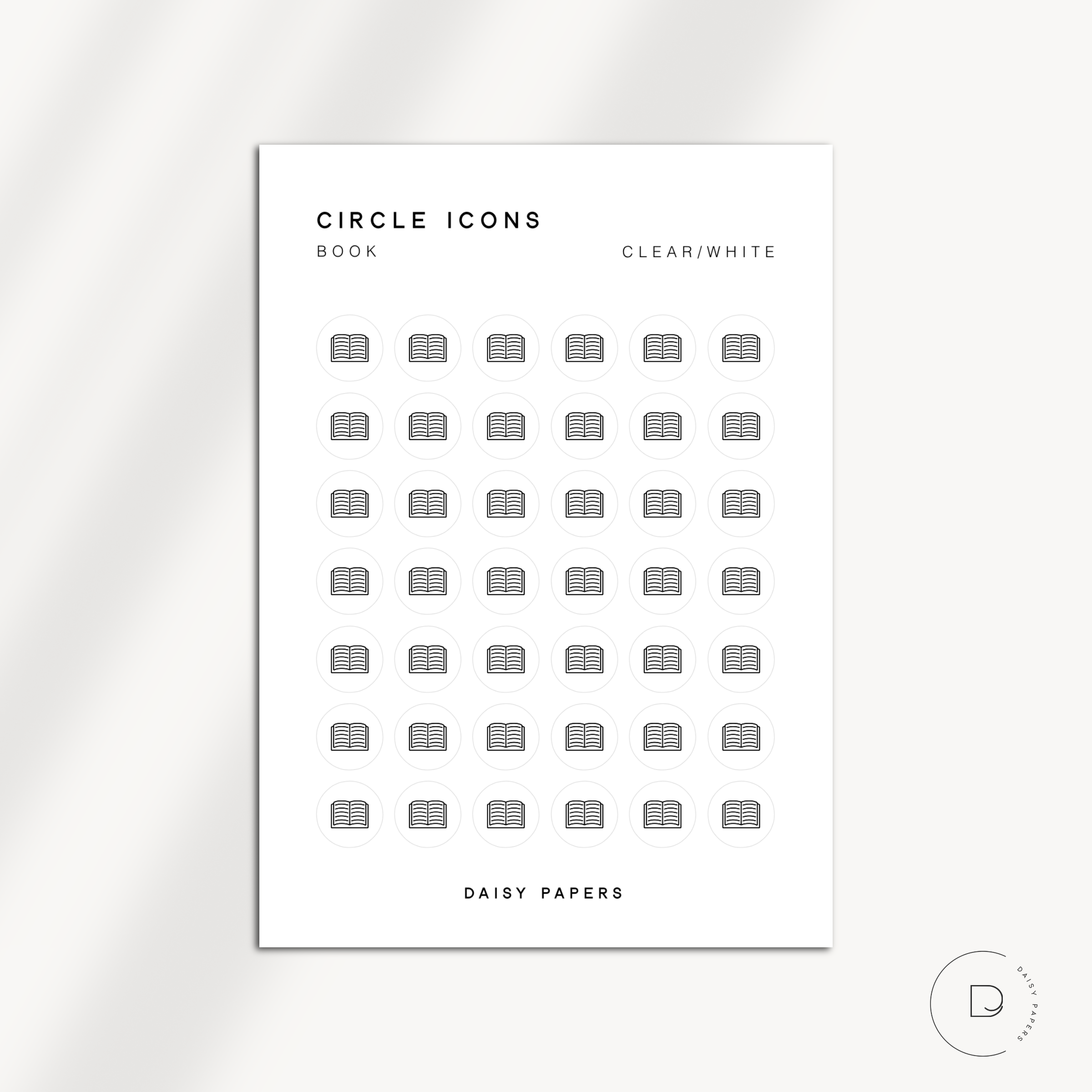CIRCLE ICONS - BOOK