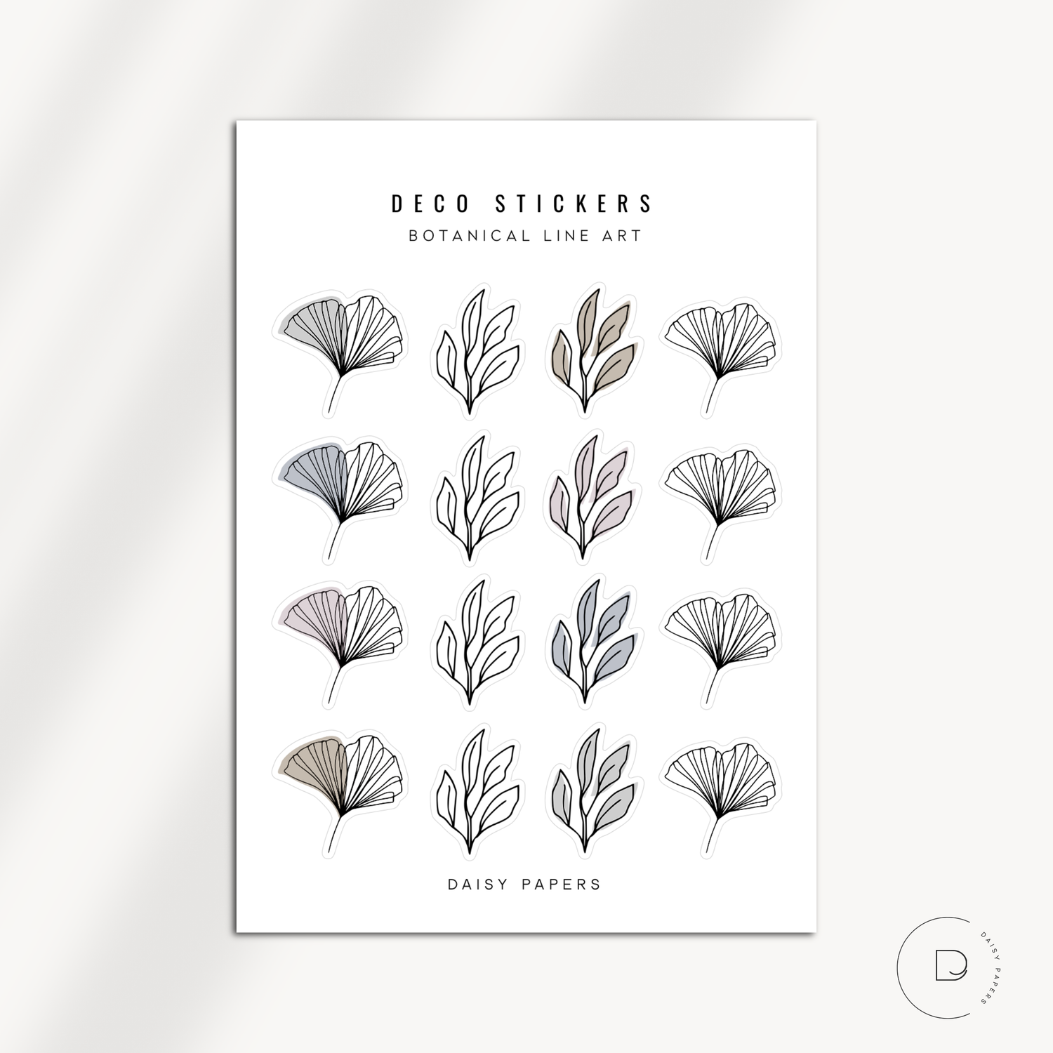 Deco Stickers - Botanical Line Art