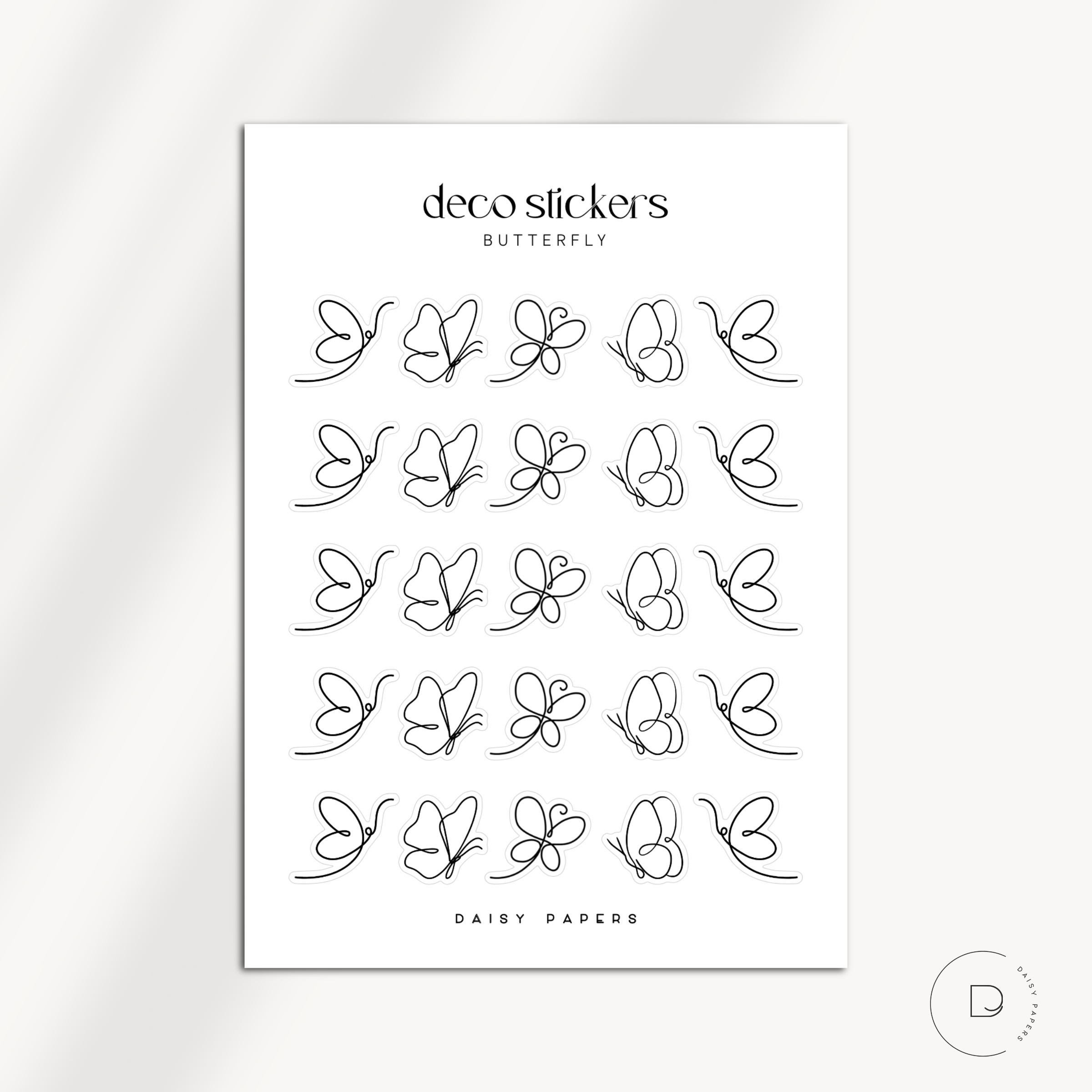 DECO STICKERS - BUTTERFLY – shopdaisypapers
