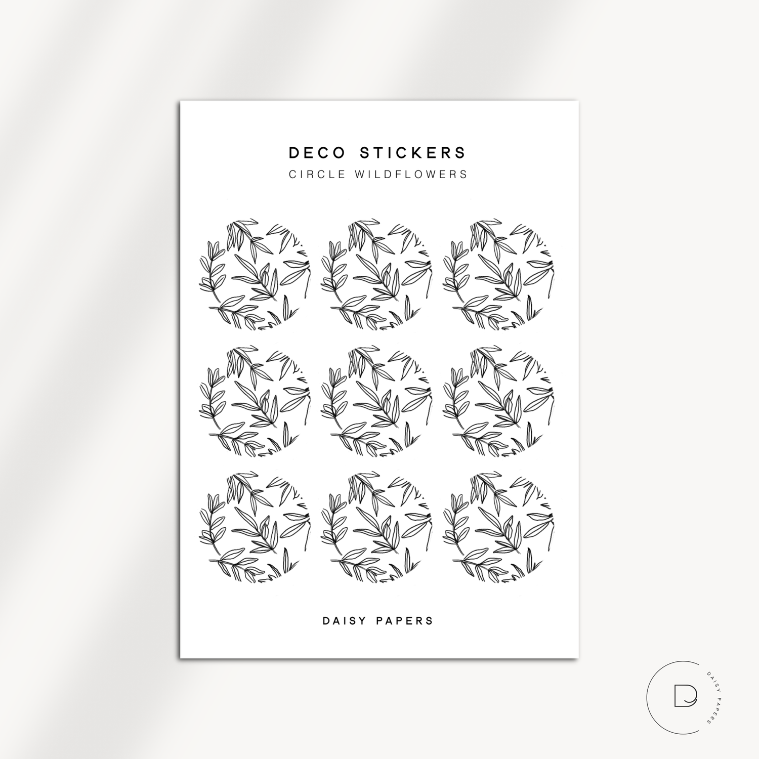 Deco Stickers - Circle Wildflowers