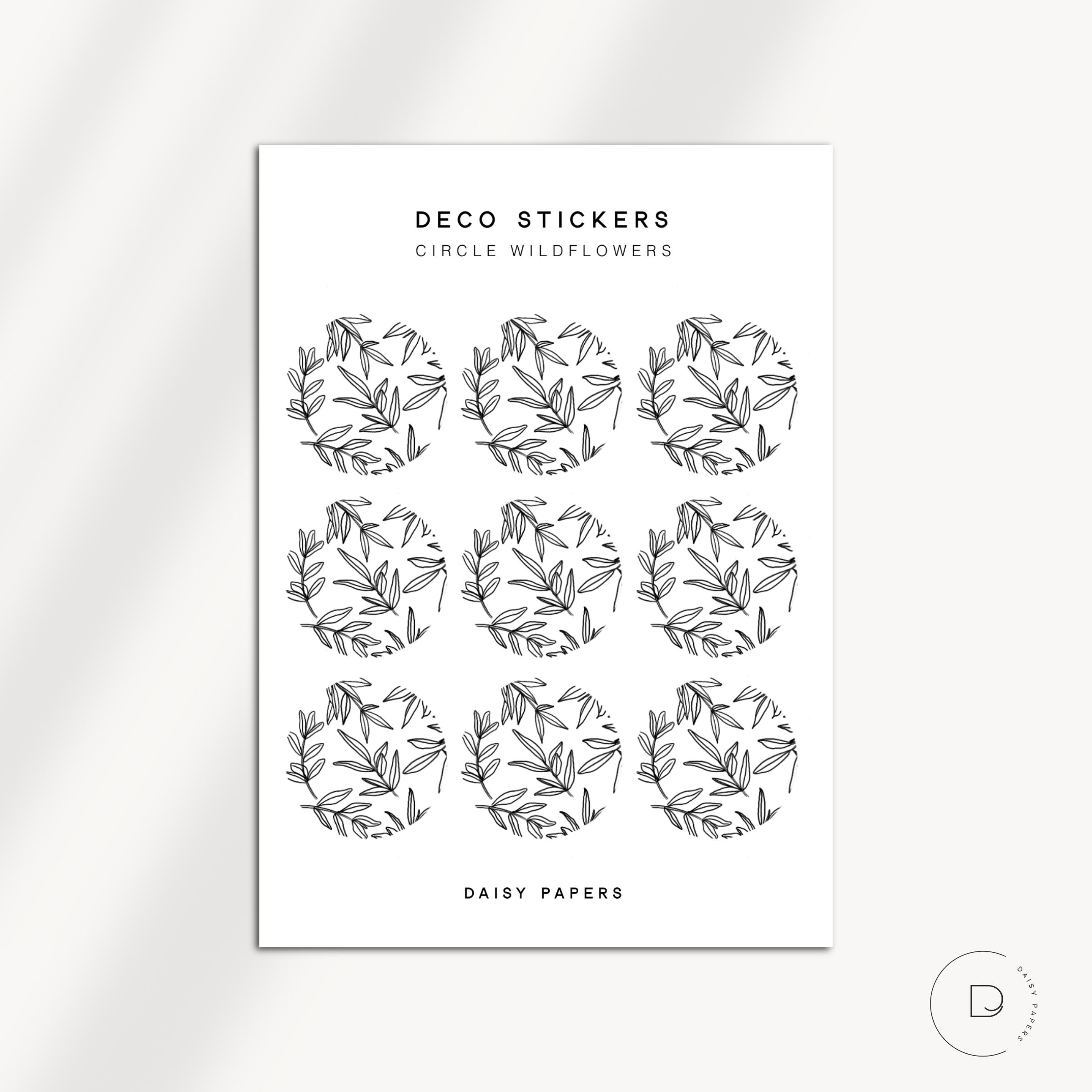Deco Stickers - Circle Wildflowers