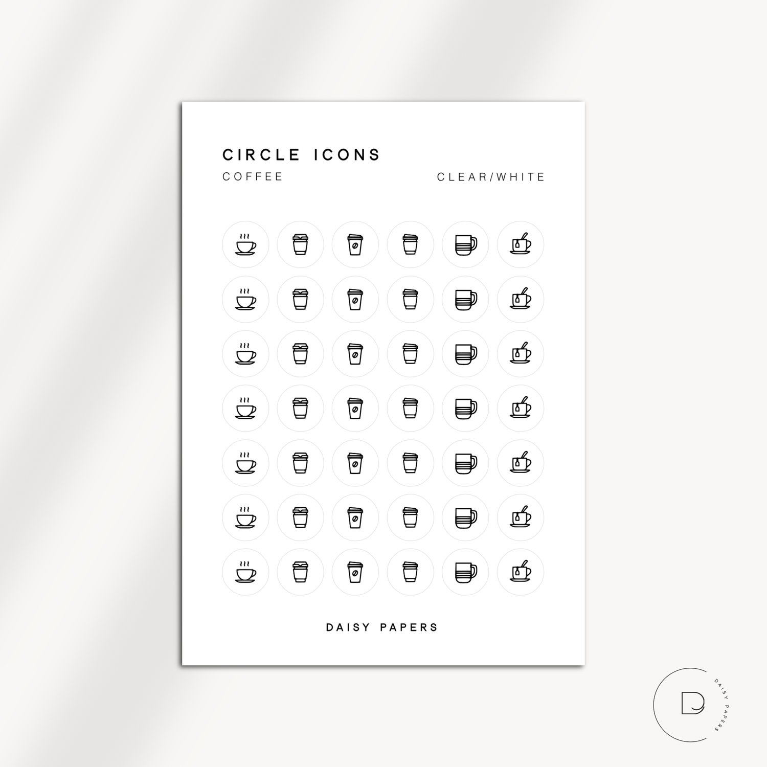 CIRCLE ICONS - COFFEE