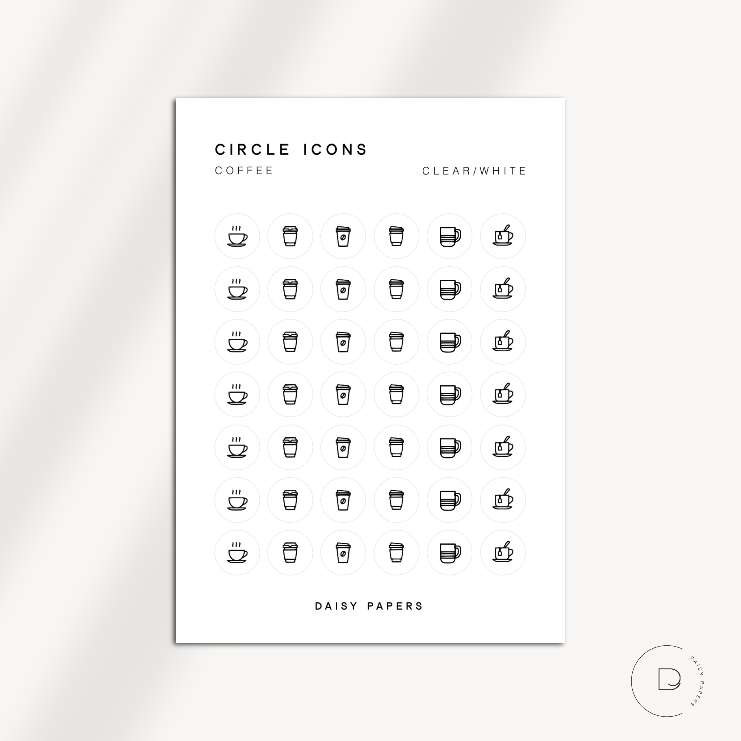 CIRCLE ICONS - COFFEE