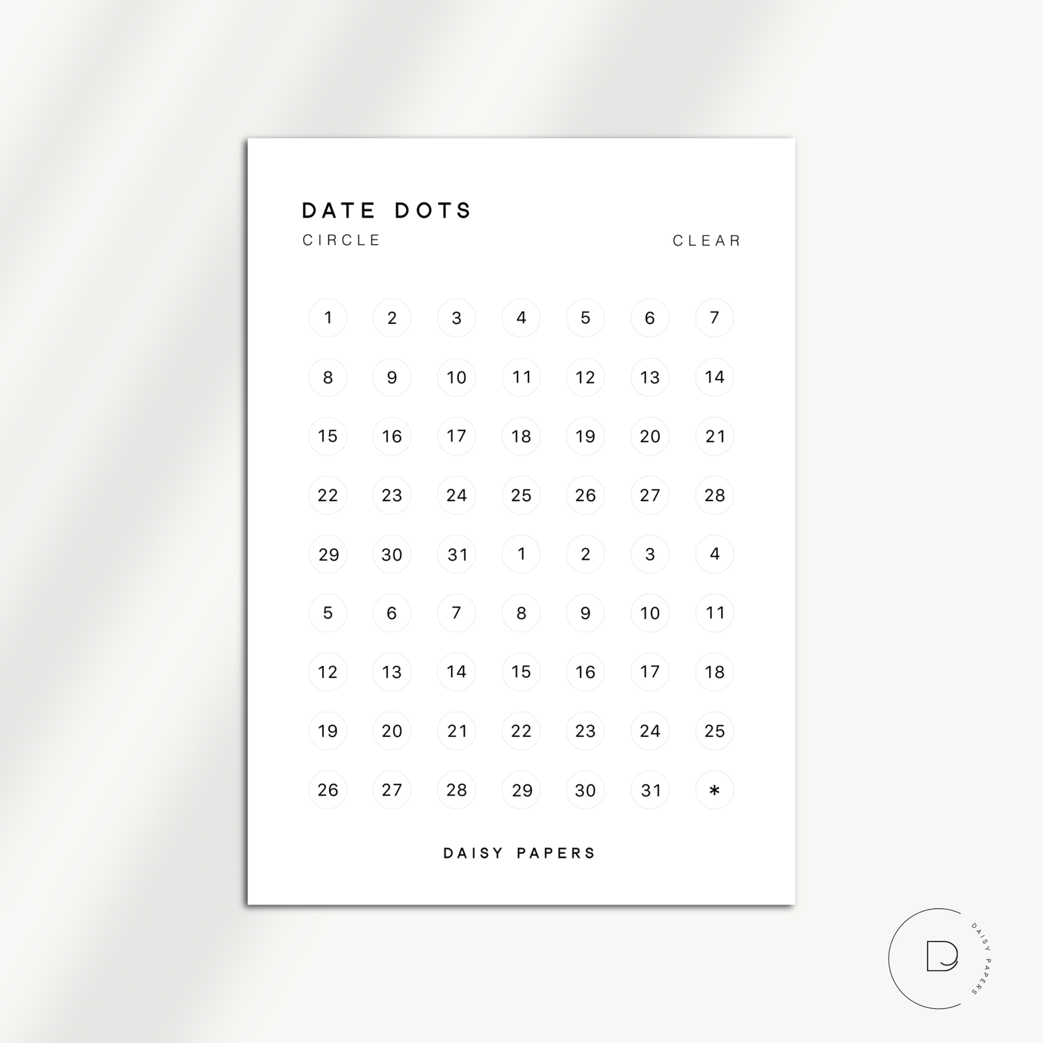 Date Dots - Circle
