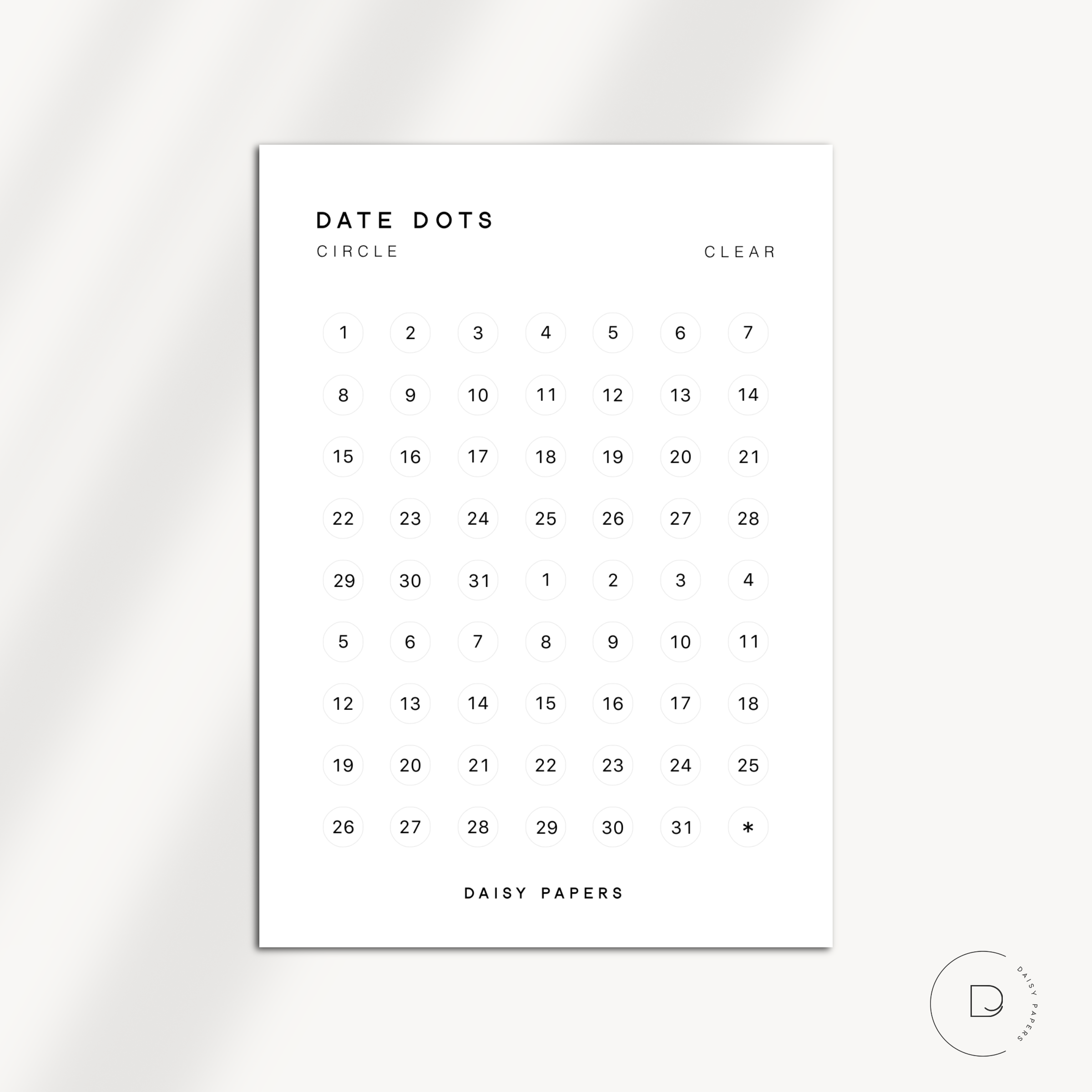 Date Dots - Circle