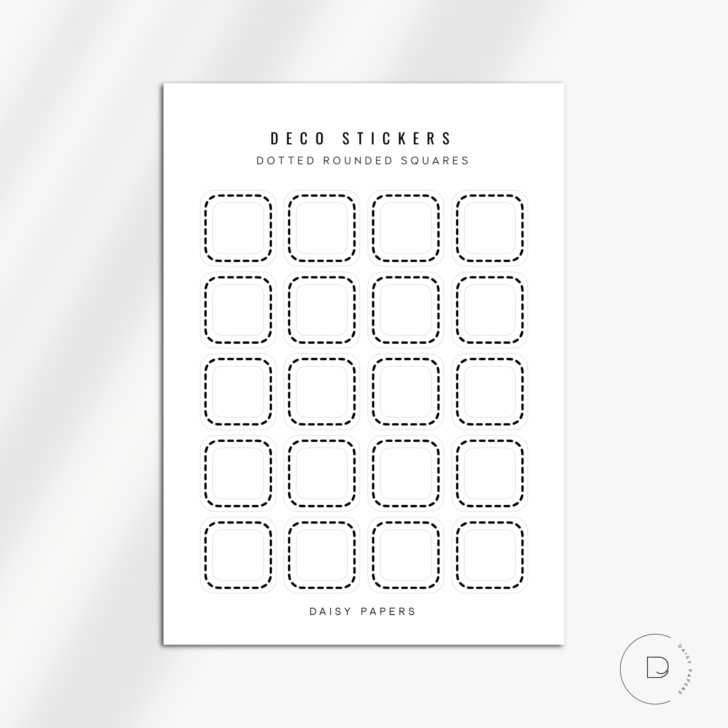 Deco Stickers - Dotted Rounded Squares