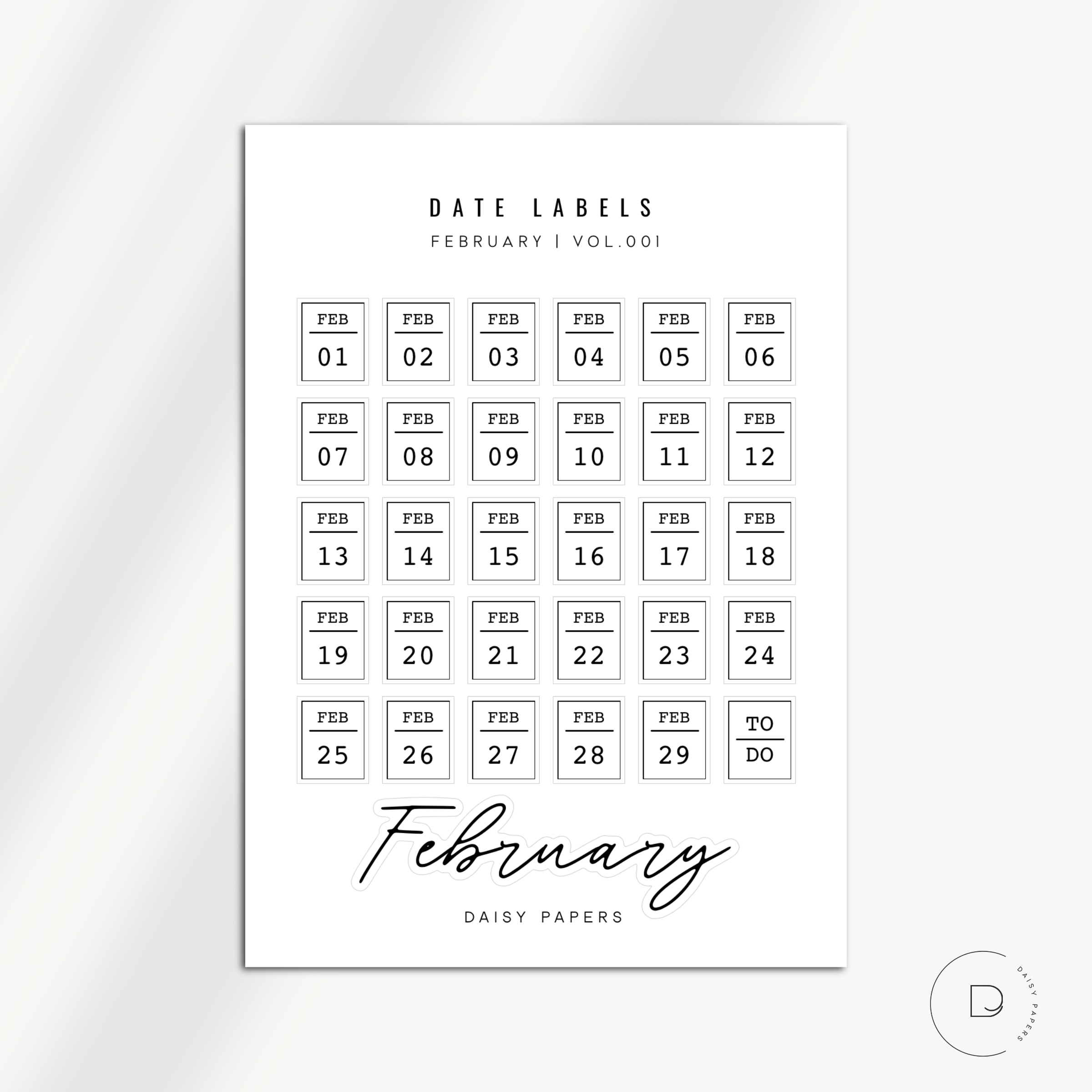 Date Labels - Vol. 001